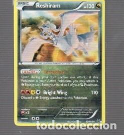 Trading cards: CROMO DE POK&Eacute;MON DE BASIC RESHIRAM HP 130 N&ordm; 643 DEL A&Ntilde;O 2015