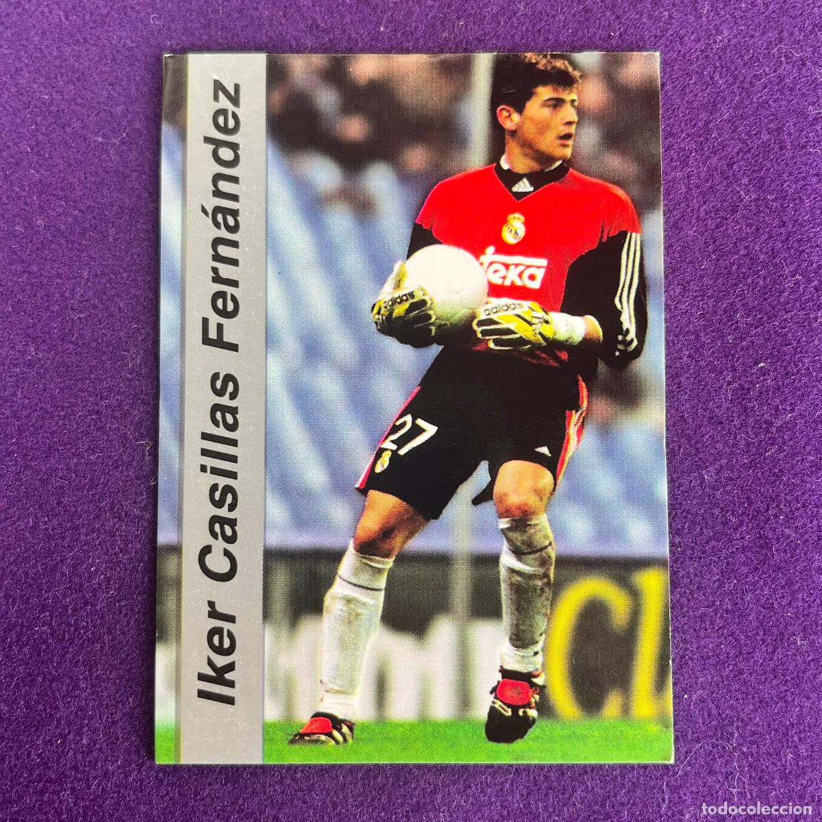 Trading cards: CROMO DE FUTBOL. LAS FICHAS DE LA LIGA 2001. 2000/2001. IKER CASILLAS. REAL MADRID. MUNDICARDS. MC.