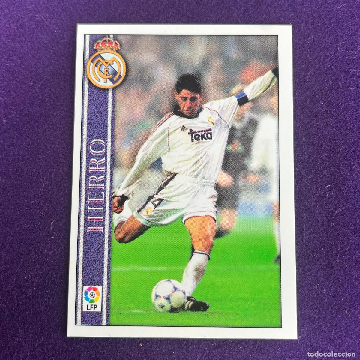 Trading cards: CROMO DE FUTBOL. LAS FICHAS DE LA LIGA 2001. 2000/2001. HIERRO. REAL MADRID. MUNDICARDS. MC.