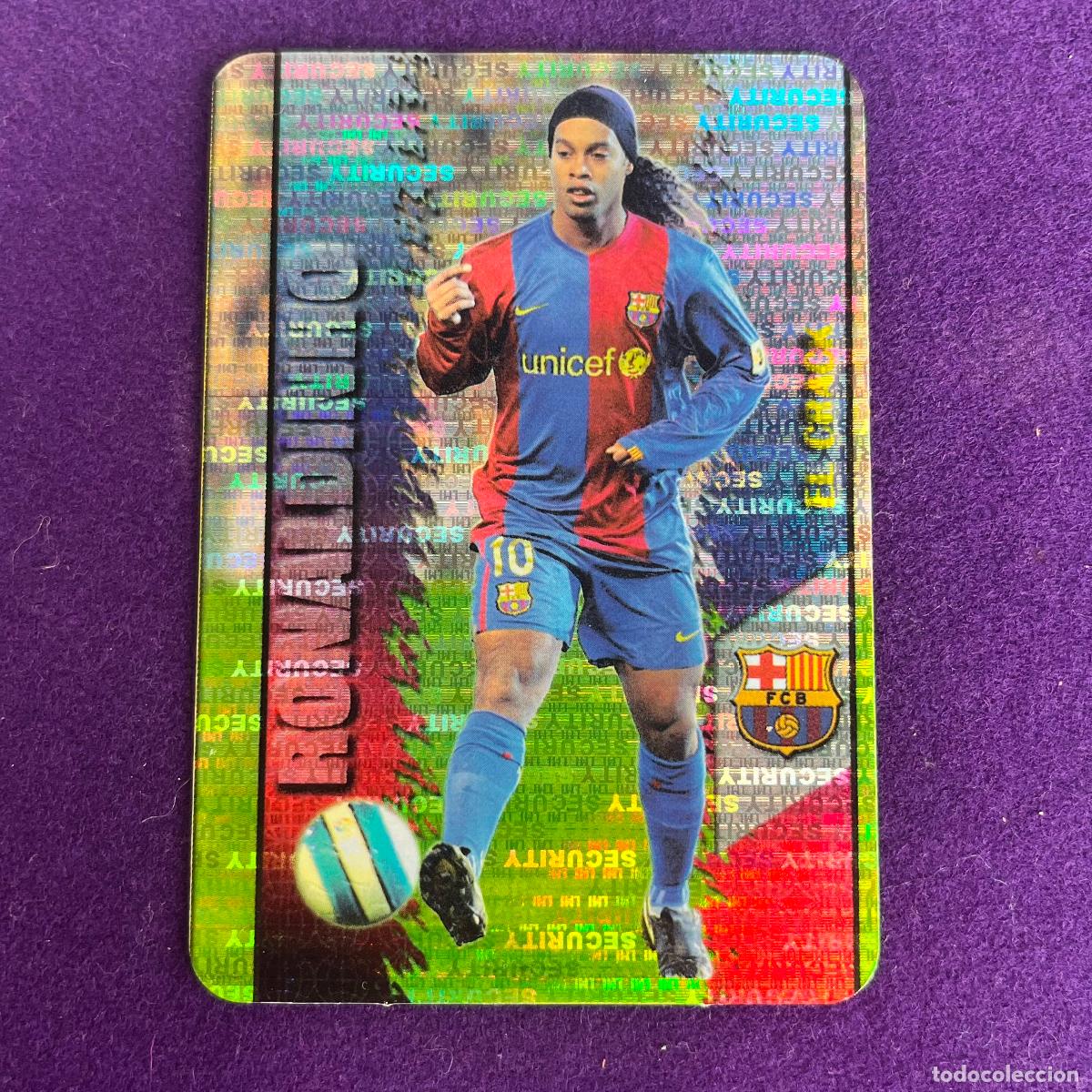 Trading cards: CROMO DE FUTBOL. LAS FICHAS DE LA LIGA 2008. 2007/2008. RONALDINHO. BARCELONA. MUNDICARDS. MC.