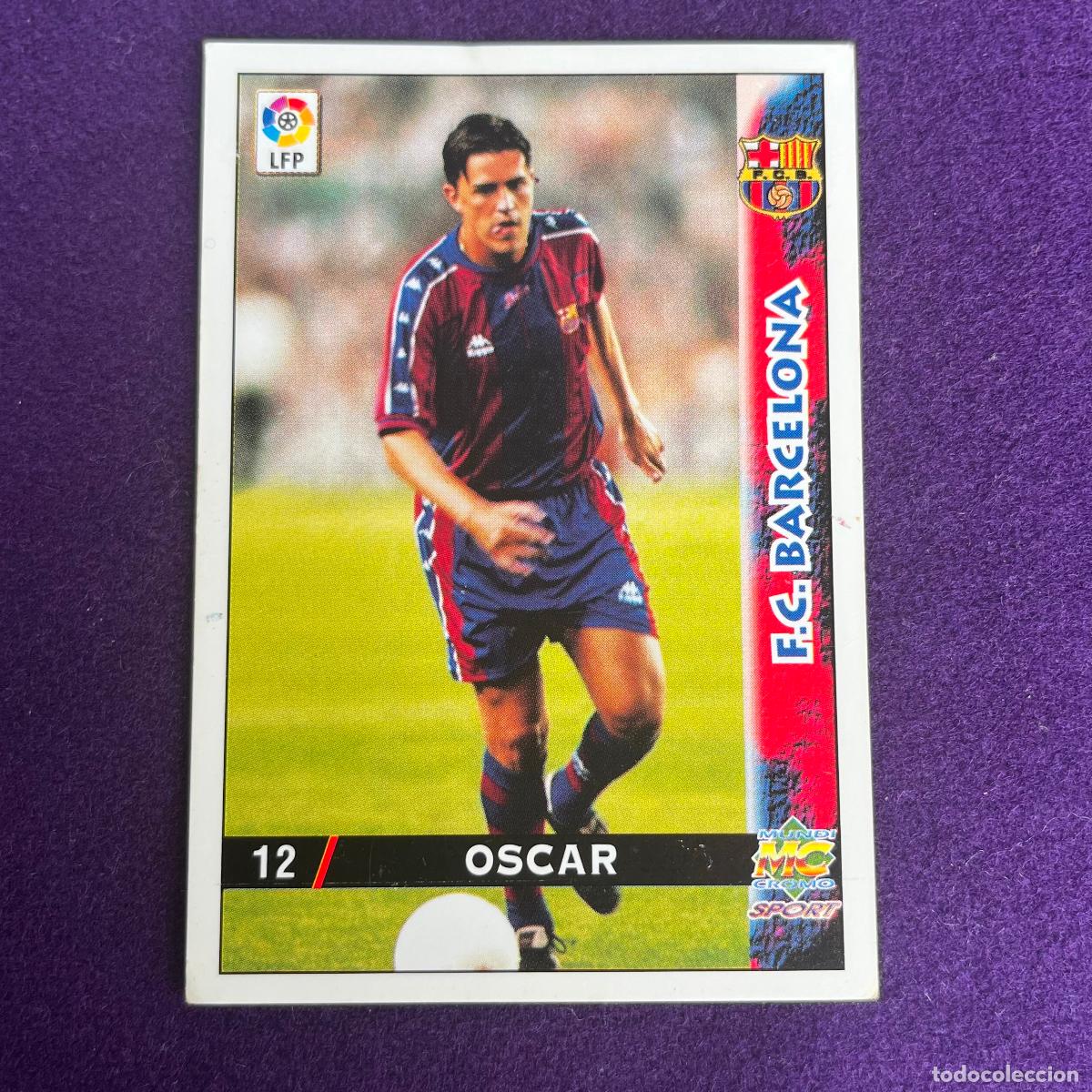Cartas Colecion&aacute;veis: CROMO DE FUTBOL. LAS FICHAS DE LA LIGA 98 99. 1998/1999. OSCAR. BARCELONA. MUNDICARDS. MC.