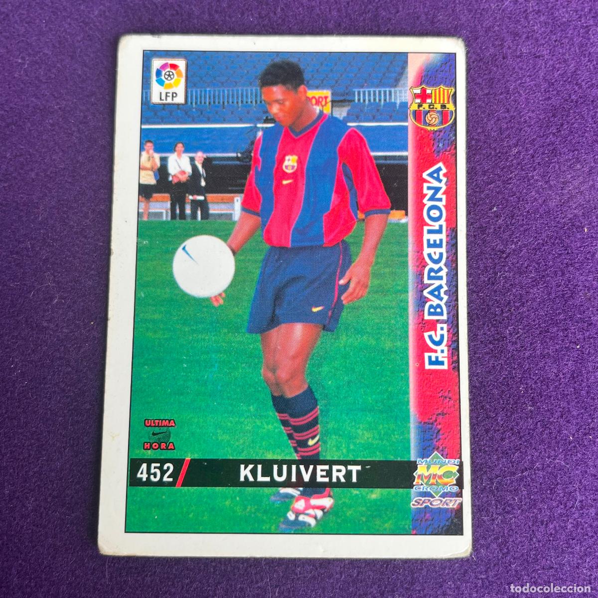 Cartes &agrave; &Eacute;changer: CROMO DE FUTBOL. LAS FICHAS DE LA LIGA 98 99. 1998/1999. KLUIVERT. BARCELONA. MUNDICARDS. MC.