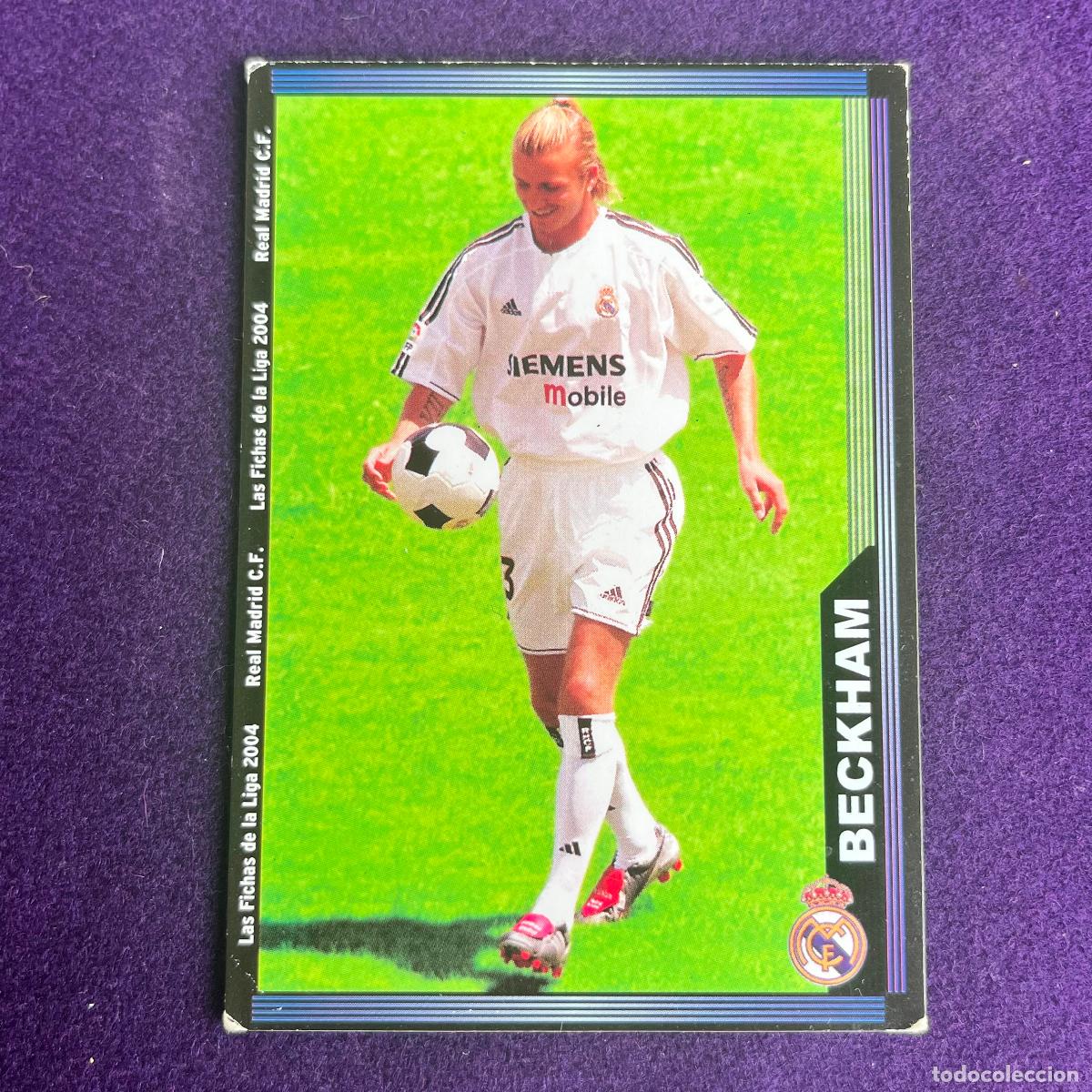 Trading cards: CROMO DE FUTBOL. LAS FICHAS DE LA LIGA 2004. 2003/2004. BECKHAM. REAL MADRID. MUNDICARDS. MC.