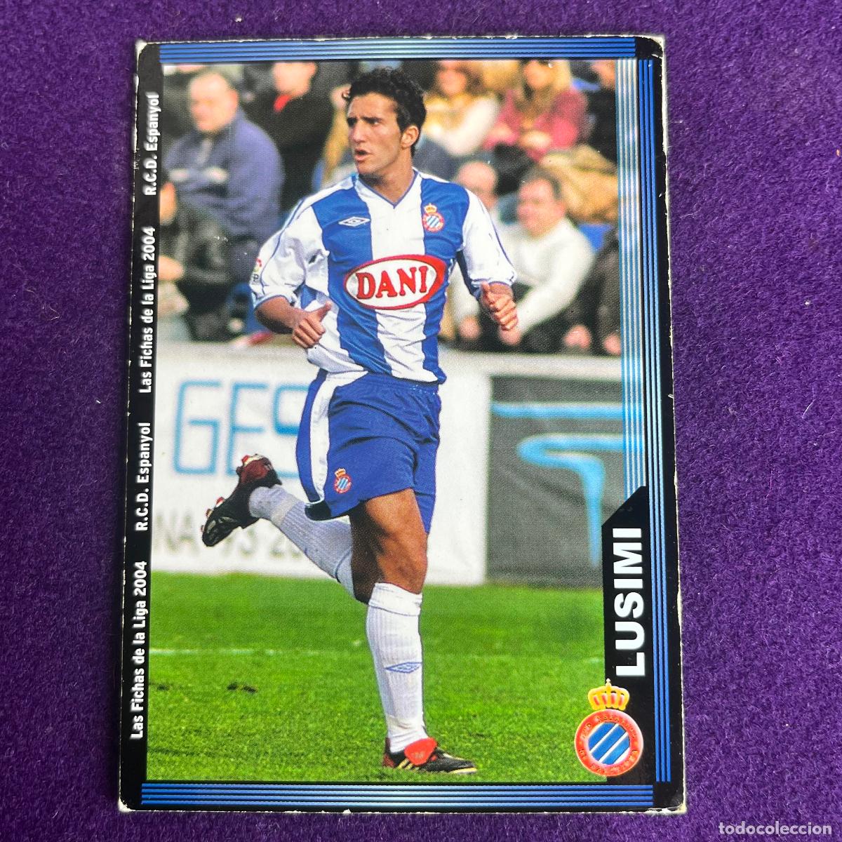 Trading cards: CROMO DE FUTBOL. LAS FICHAS DE LA LIGA 2004. 2003/2004. LUSIMI. ESPANYOL. MUNDICARDS. MC.