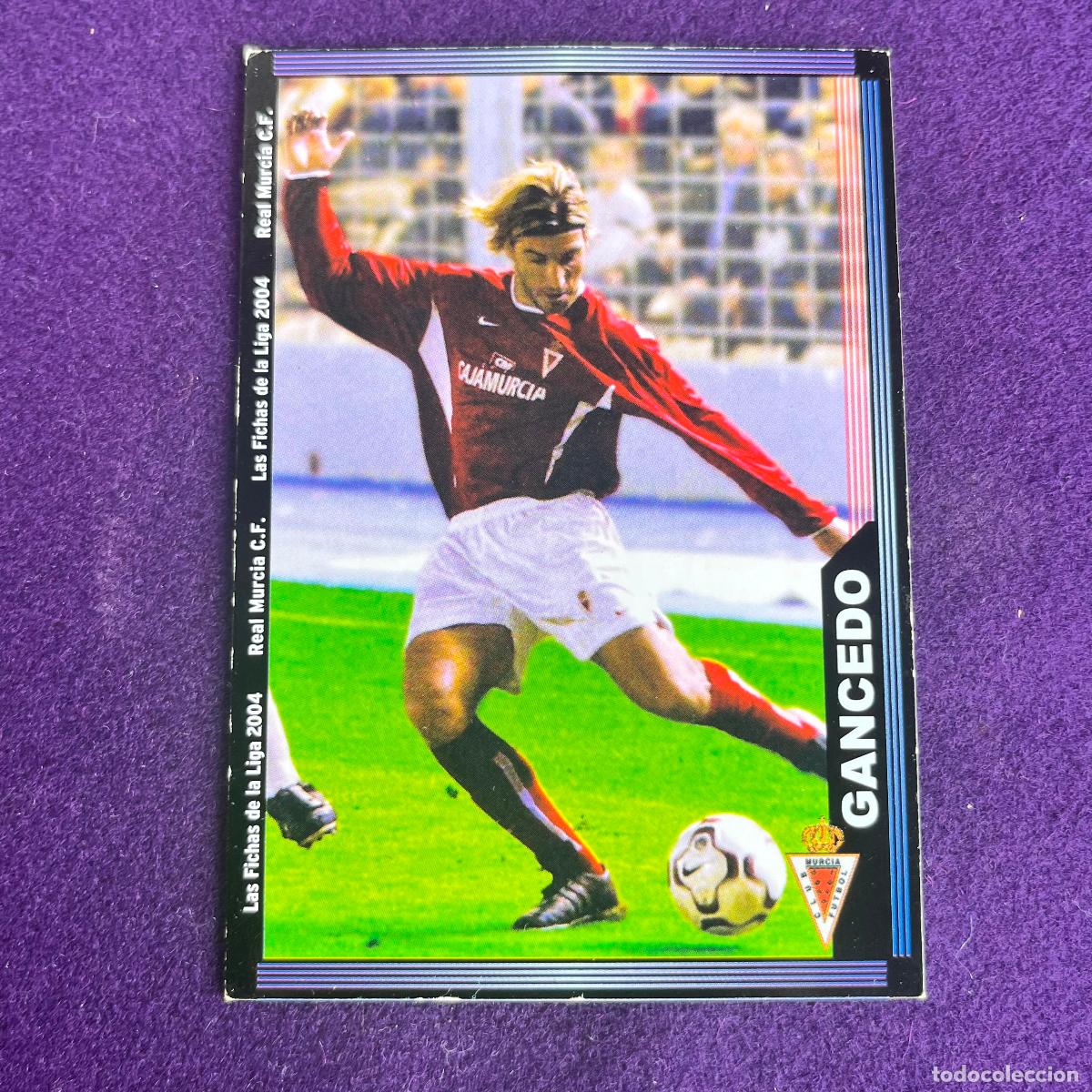Trading cards: CROMO DE FUTBOL. LAS FICHAS DE LA LIGA 2004. 2003/2004. GANCEDO. MURCIA. MUNDICARDS. MC.