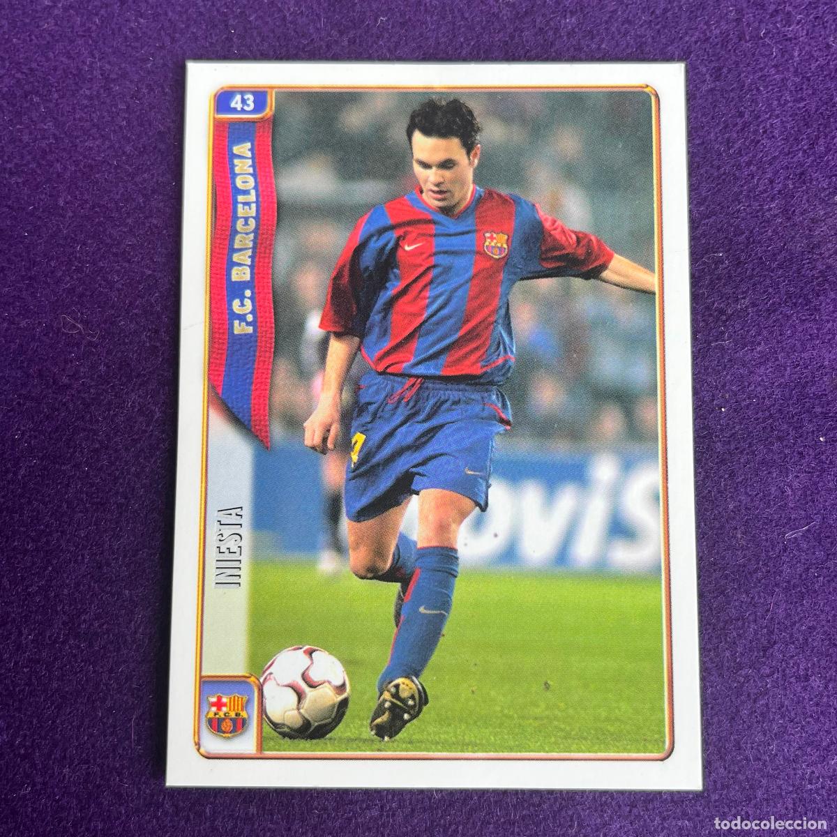 Trading cards: CROMO DE FUTBOL. LAS FICHAS DE LA LIGA 2005. 2004/2005. INIESTA. BARCELONA. MUNDICARDS. MC.