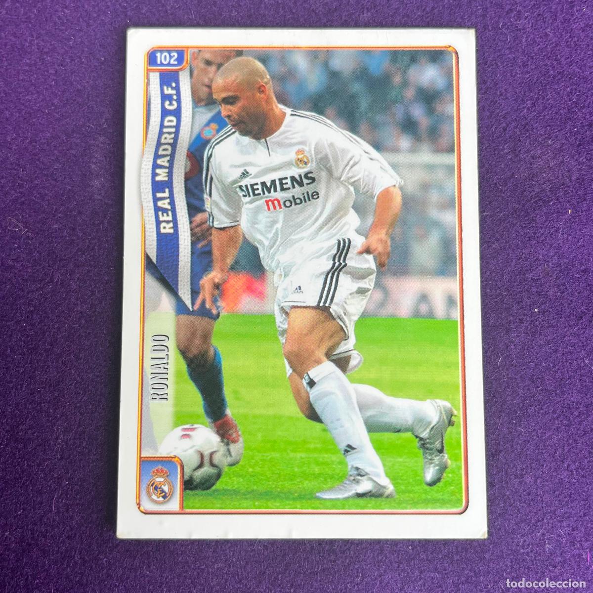 Trading cards: CROMO DE FUTBOL. LAS FICHAS DE LA LIGA 2005. 2004/2005. RONALDO. REAL MADRID. MUNDICARDS. MC.