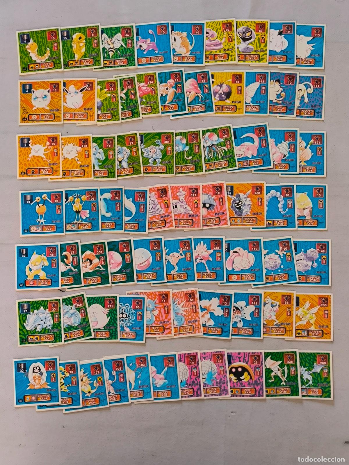 Trading cards: LOTE POKEMON STICKER AMADA - 71 STICKERS - SIN REPETIDOS - SEAL 1996 JAPON (Q7Cw)