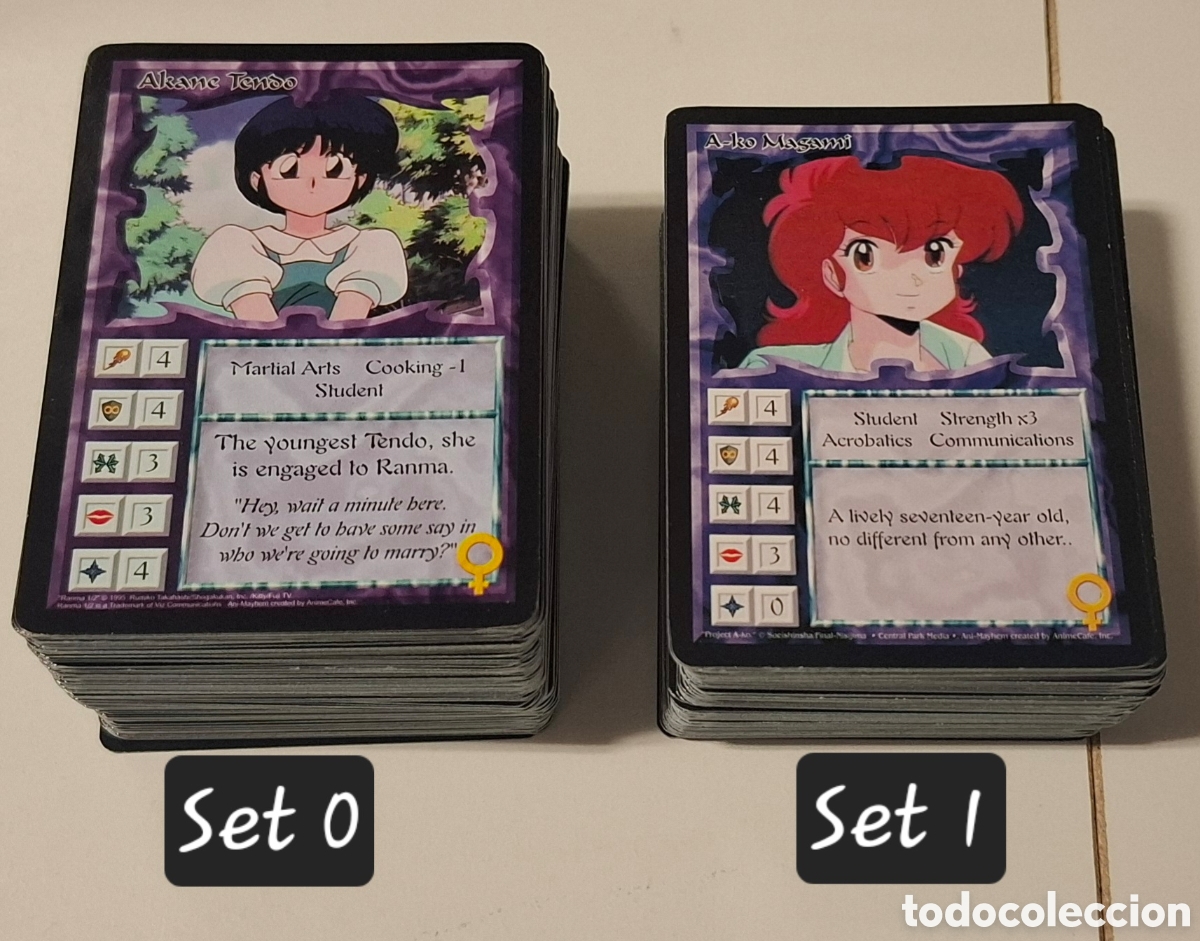 Trading cards: Ani-Mayhem ccg lote 249 cartas Ranma,Dominion...