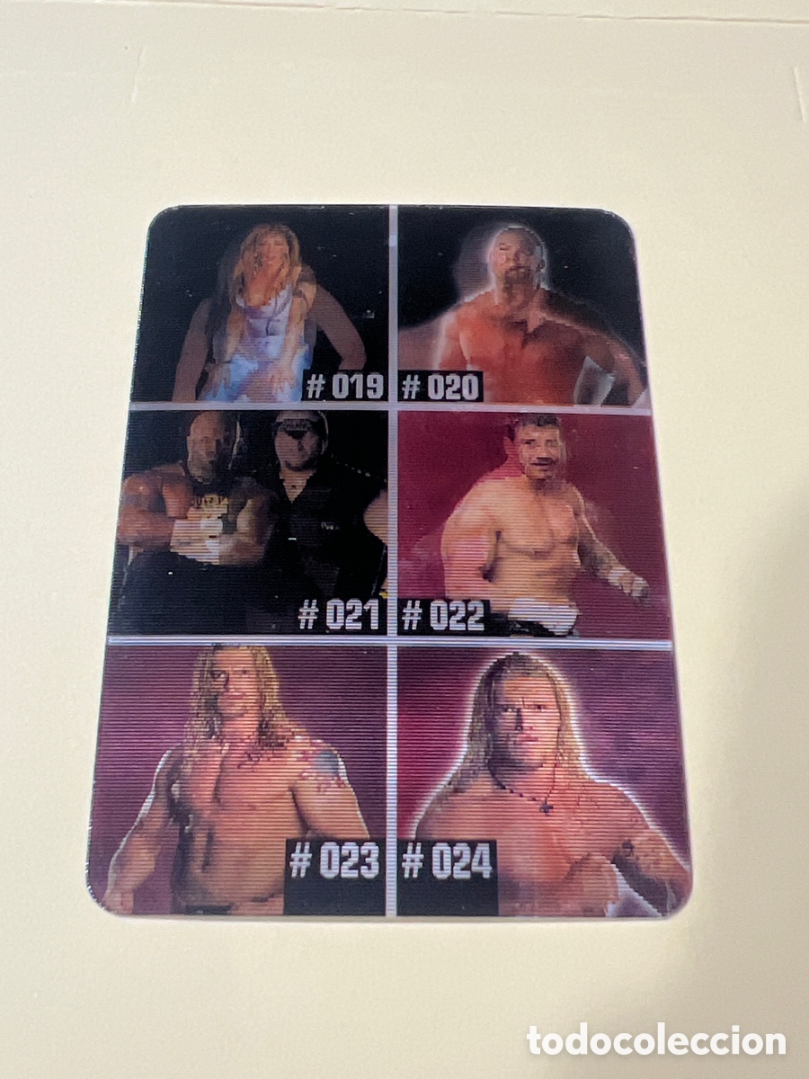 Trading cards: C3389. Trading Card Raw Smack Down Checklist N&ordm; 004. Holograma Animotion WWE.