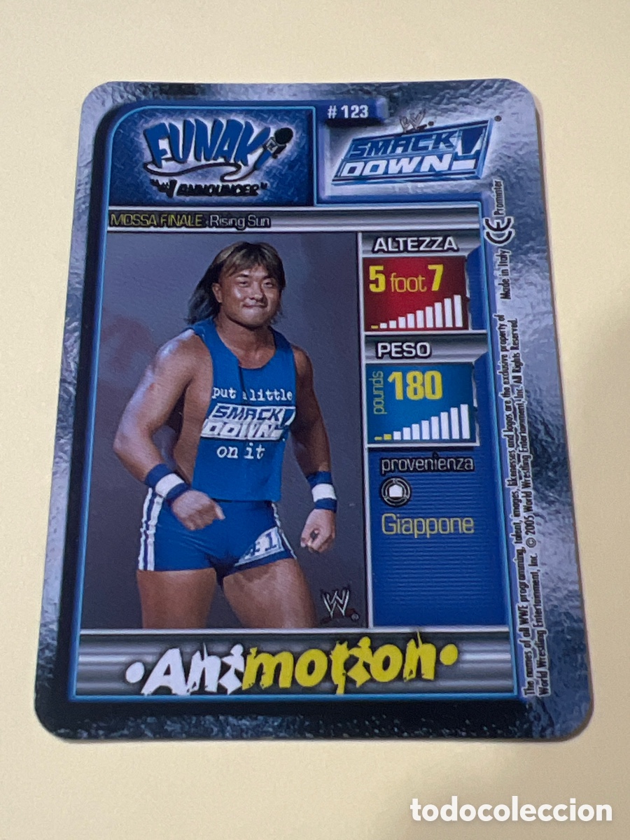Trading cards: C3392. CROMO TRADING CARDS - ANIMOTION WWE RAW - FUNAKI 123