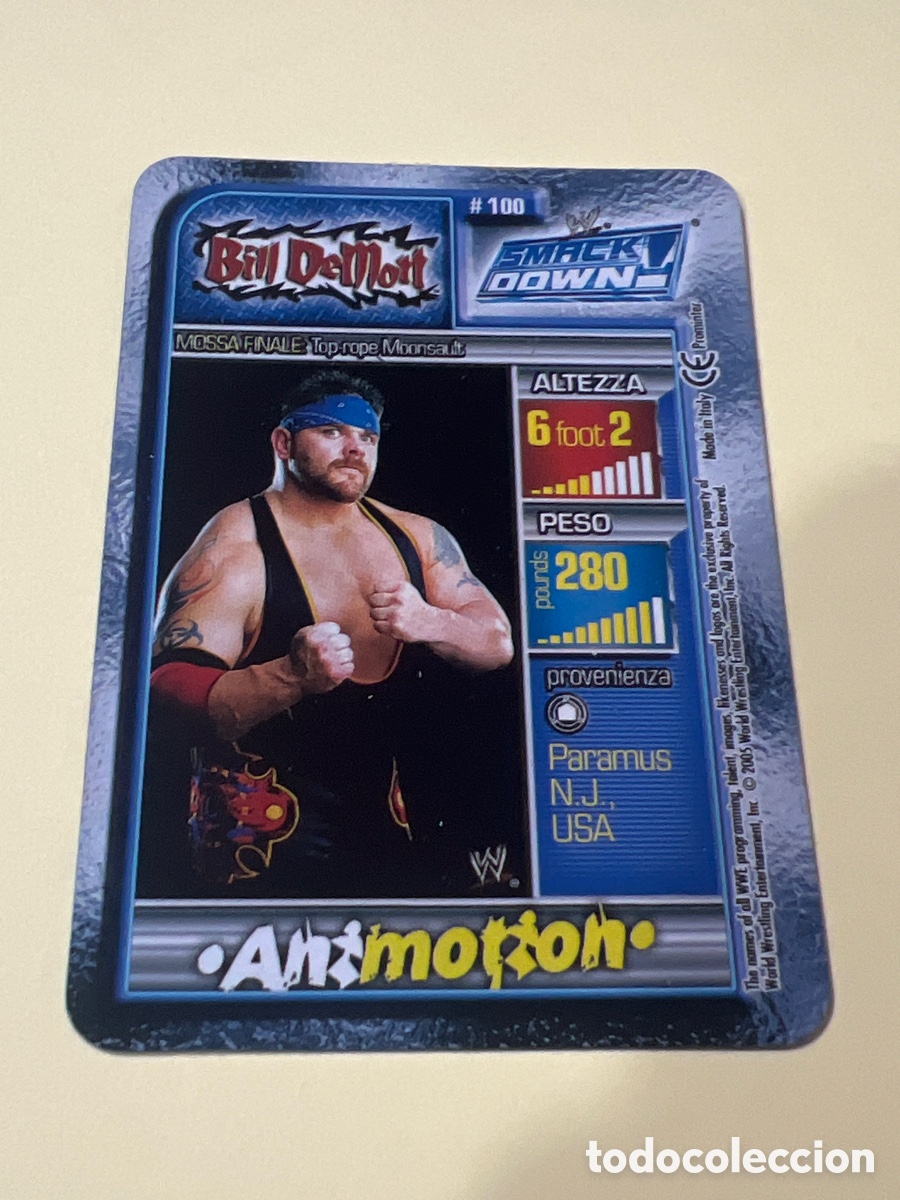 Trading cards: C3394. CROMO TRADING CARDS - ANIMOTION WWE RAW - BILL DEMOTT 100