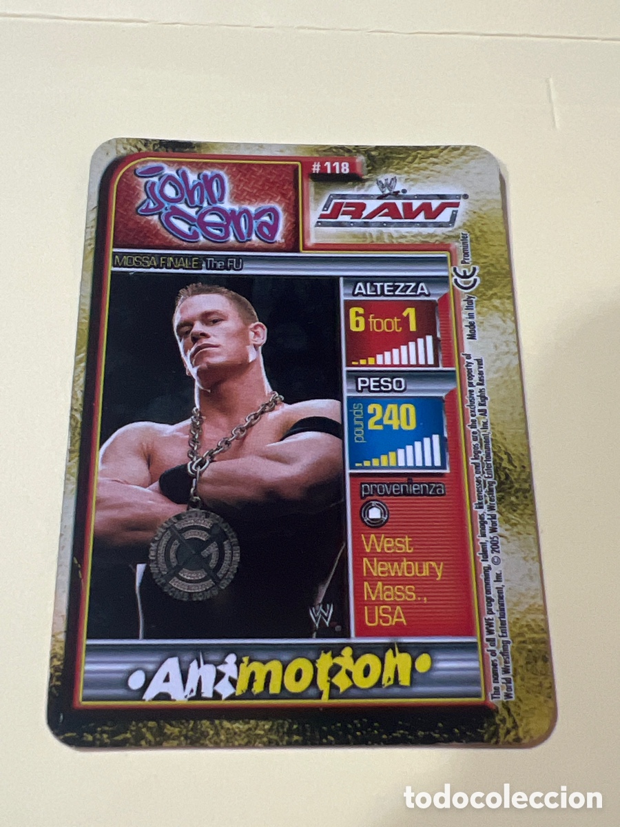 Trading cards: C3395. CROMO TRADING CARDS - ANIMOTION WWE RAW - JOHN CENA 118
