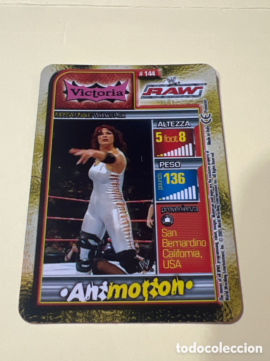 Trading cards: C3396. CROMO TRADING CARDS - ANIMOTION WWE RAW - 144 VICTORIA