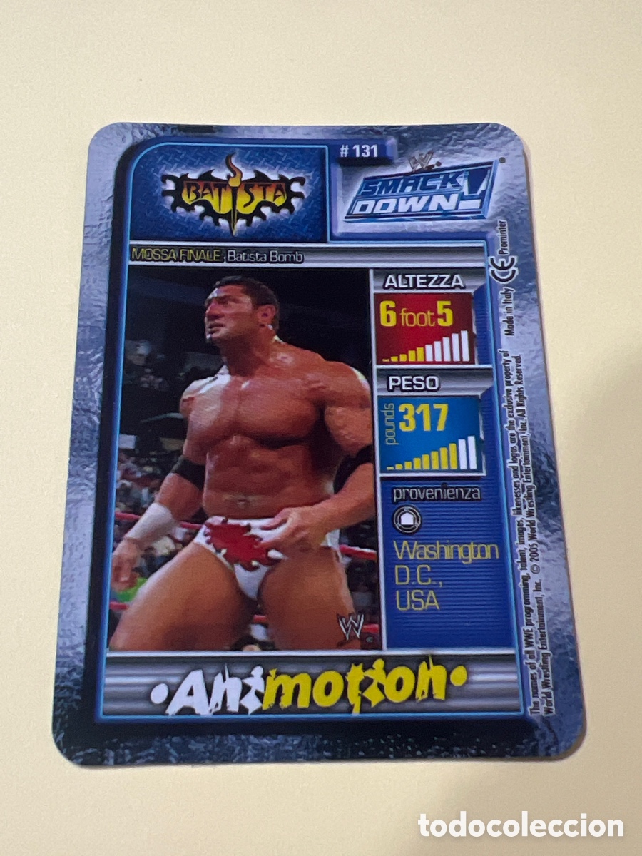Trading cards: C3403. CROMO TRADING CARDS - ANIMOTION WWE RAW