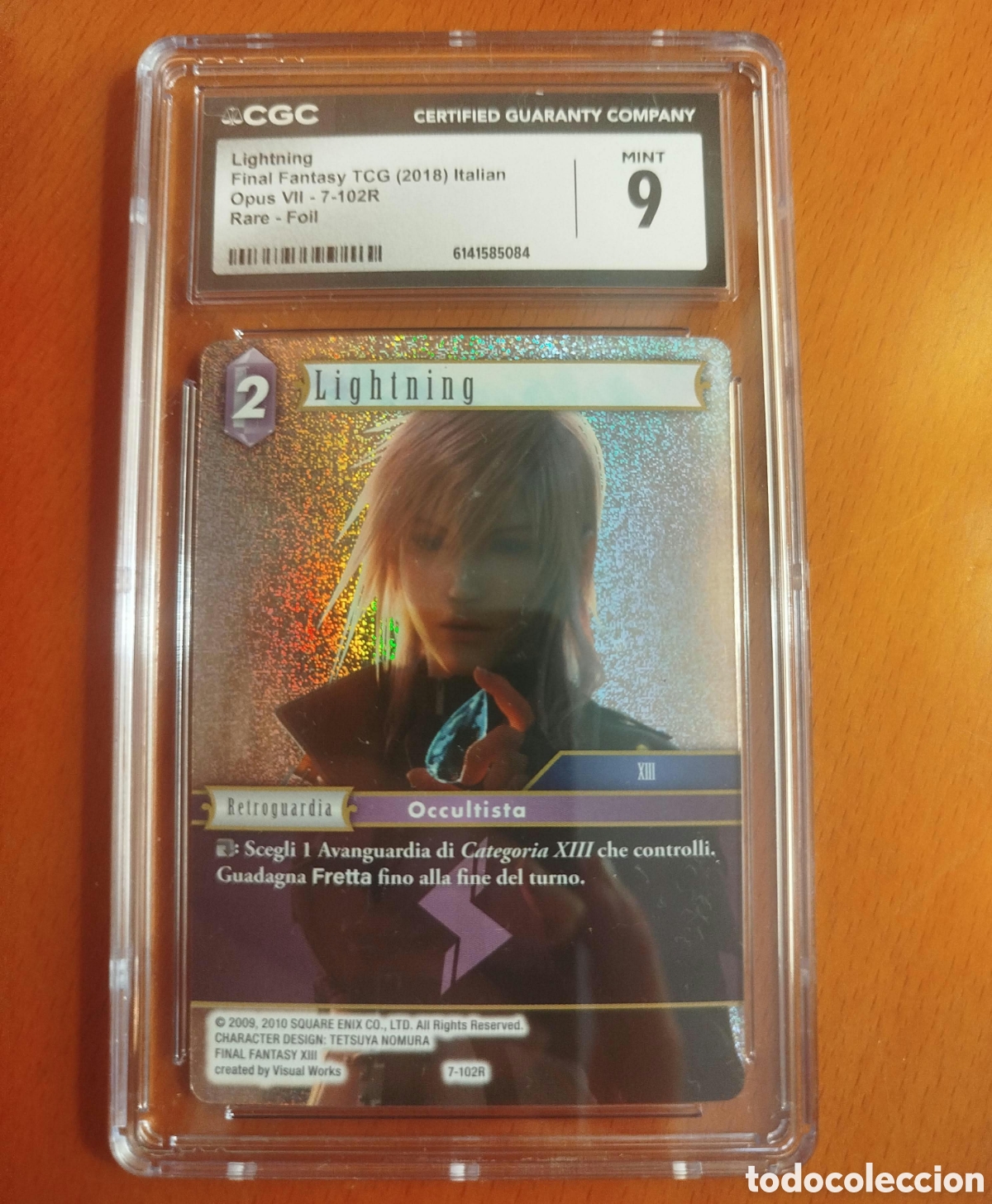 Trading cards: Final Fantasy TCG - Lightning 7-102R Opus VII Foil Italiano - Graduada CGC 9 Mint