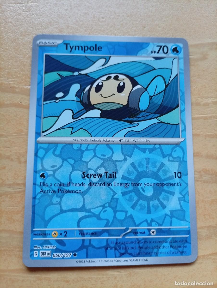 Trading cards: Carta Pok&eacute;mon de Tympole, edici&oacute;n en ingl&eacute;s. 2023 - N&uacute;mero de carta: 050/197 - Holo Inverso - HP: 70