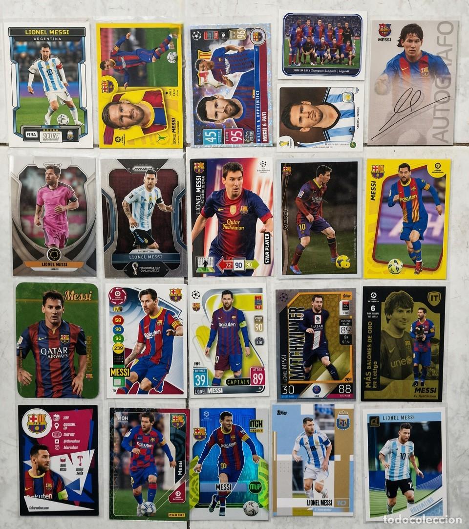 Trading cards: LEO MESSI 21 CARDS Y STICKERS.