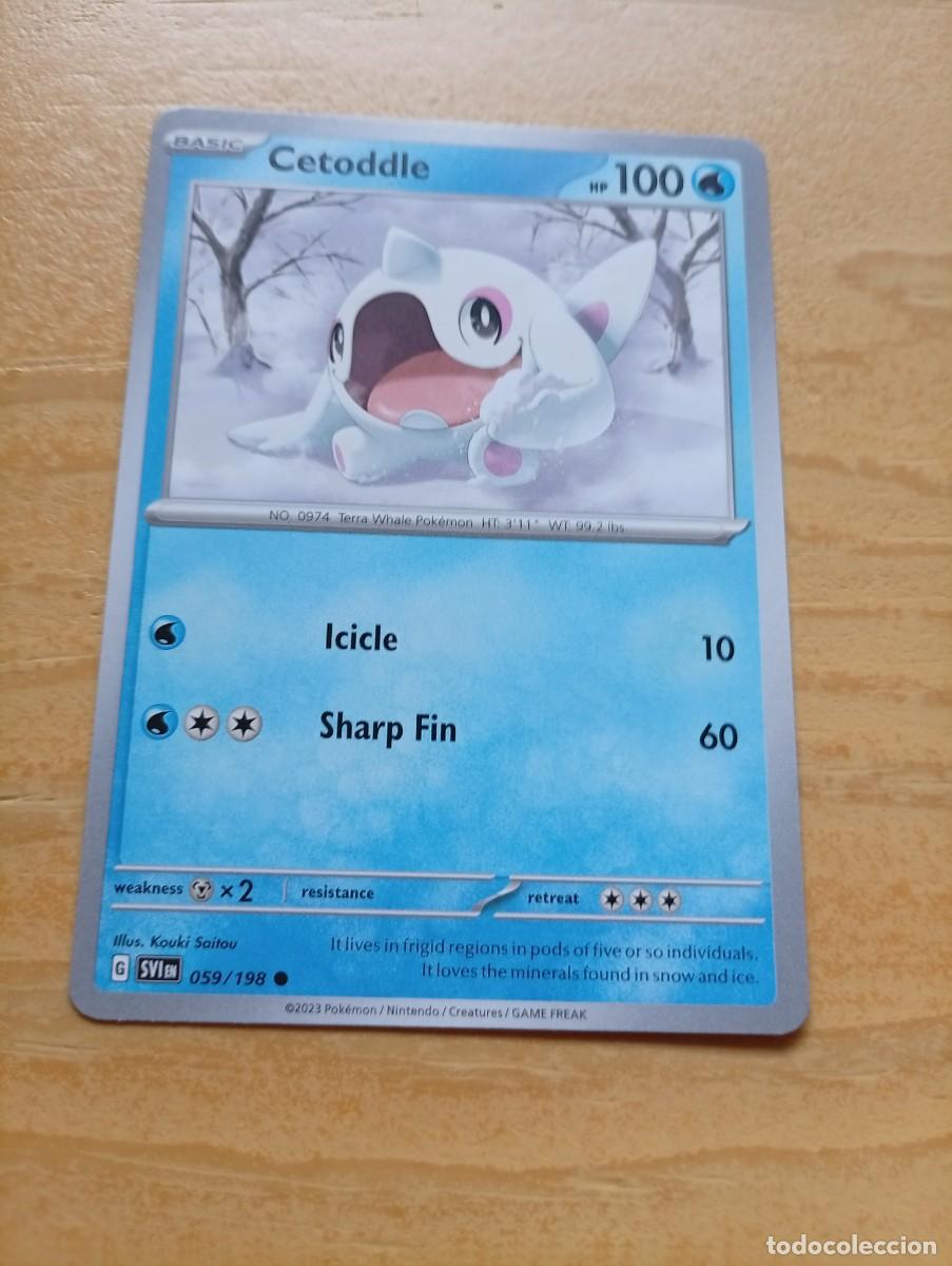 Trading cards: Carta Pok&eacute;mon de Cetoddle, n&uacute;mero 59/198, del a&ntilde;o 2023. La carta est&aacute; en ingl&eacute;s. - Tipo: B&aacute;sico - H