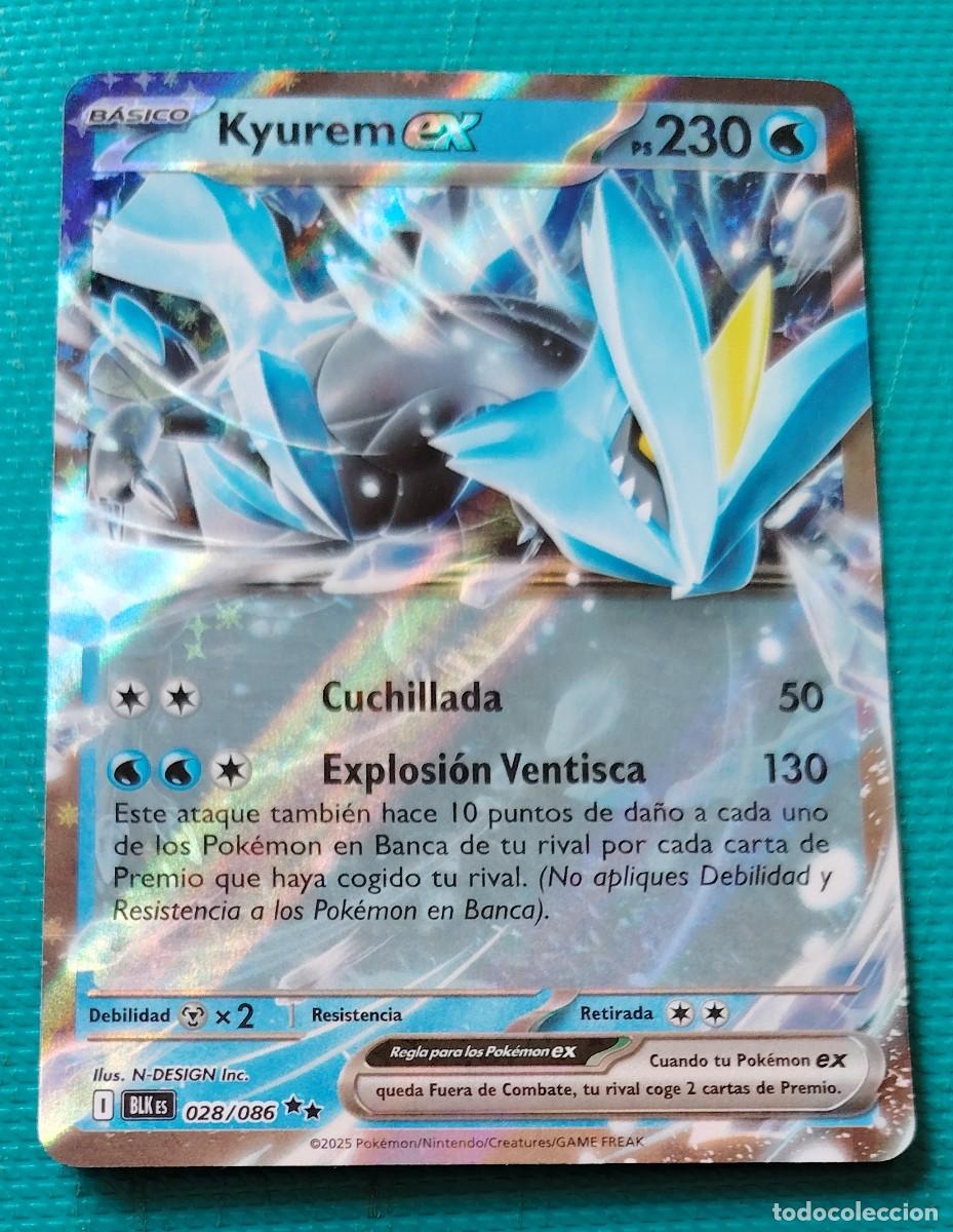 Trading cards: CARTA POKEMON EN ESPA&Ntilde;OL - KYUREM EX 028 / 086 - BASICO - MUY RARA ** - ORIGINAL - NUEVA MD MINT