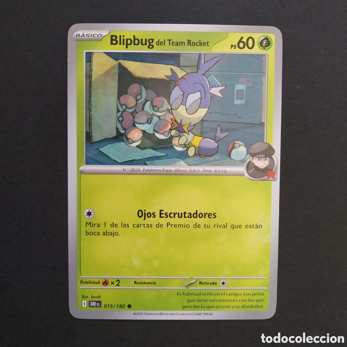 Trading cards: CARTA TCG - N&ordm; 015 - BLIPBUG DEL TEAM ROCKET - RIVALES PREDESTINADOS - POK&Eacute;MON - EN ESPA&Ntilde;OL