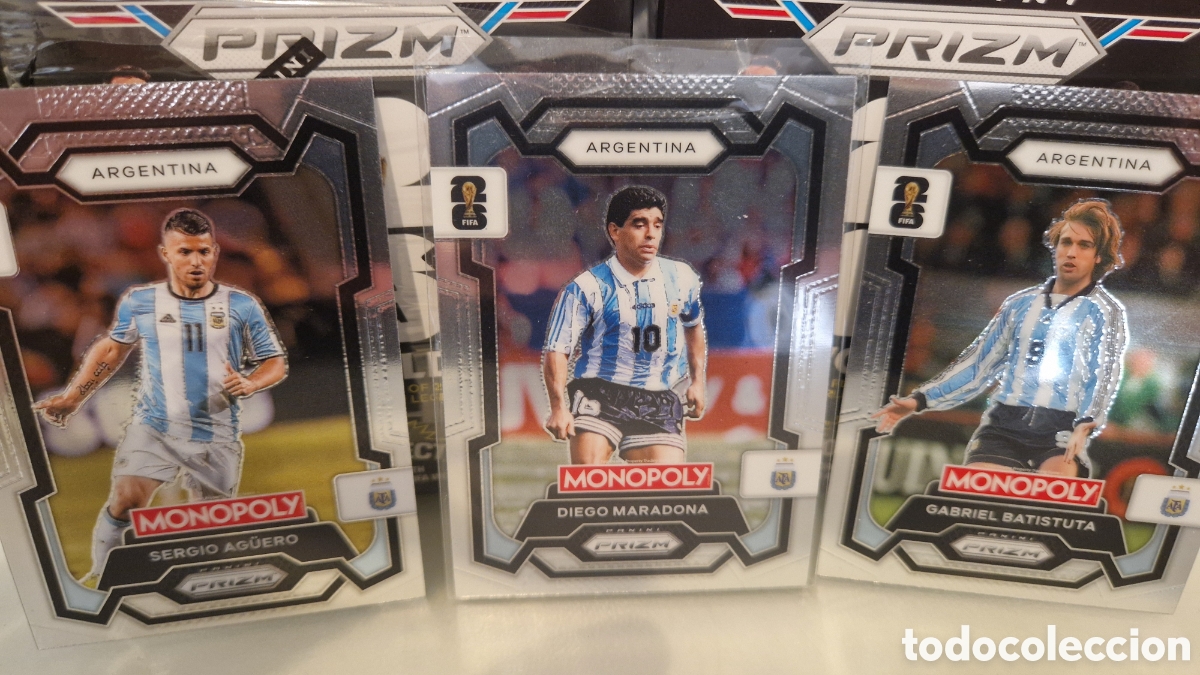 Trading cards: LOTE SELECCI&Oacute;N ARGENTINA - 2026 Panini Prizm Monopoly FIFA World Cup Diego Maradona + Gabriel B