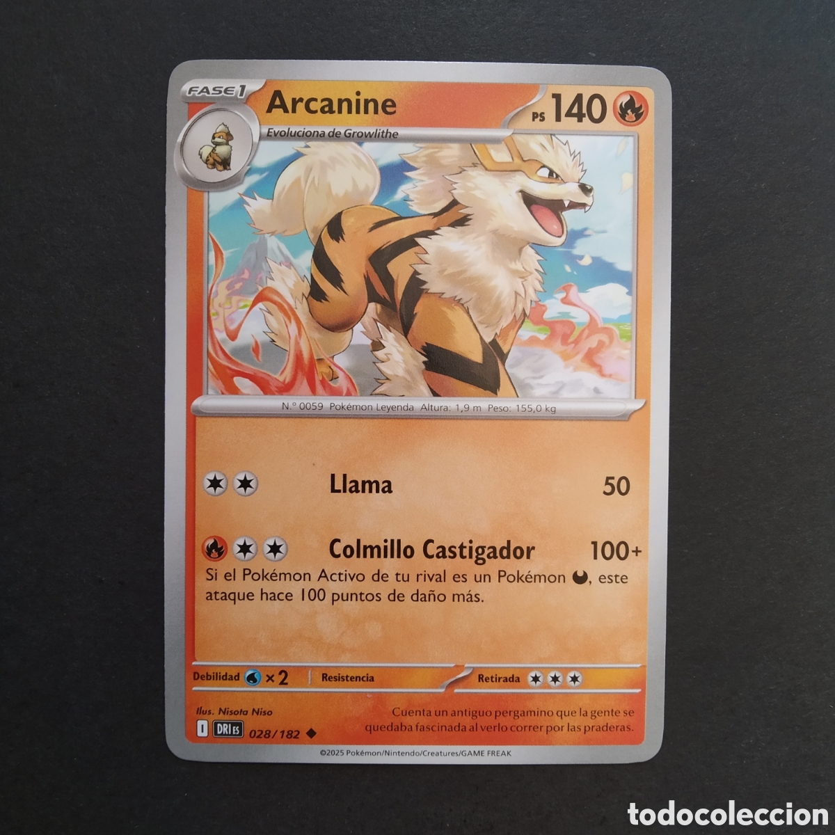 Trading cards: CARTA TCG - N&ordm; 028 - ARCANINE - RIVALES PREDESTINADOS - POK&Eacute;MON - EN ESPA&Ntilde;OL