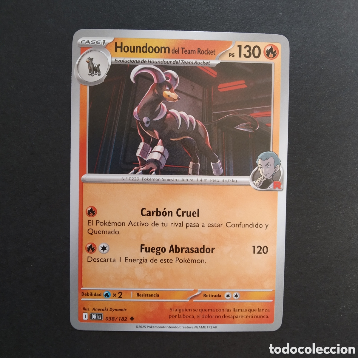 Trading cards: CARTA TCG - N&ordm; 038 - HOUNDOOM DEL TEAM ROCKET - RIVALES PREDESTINADOS - POK&Eacute;MON - EN ESPA&Ntilde;OL