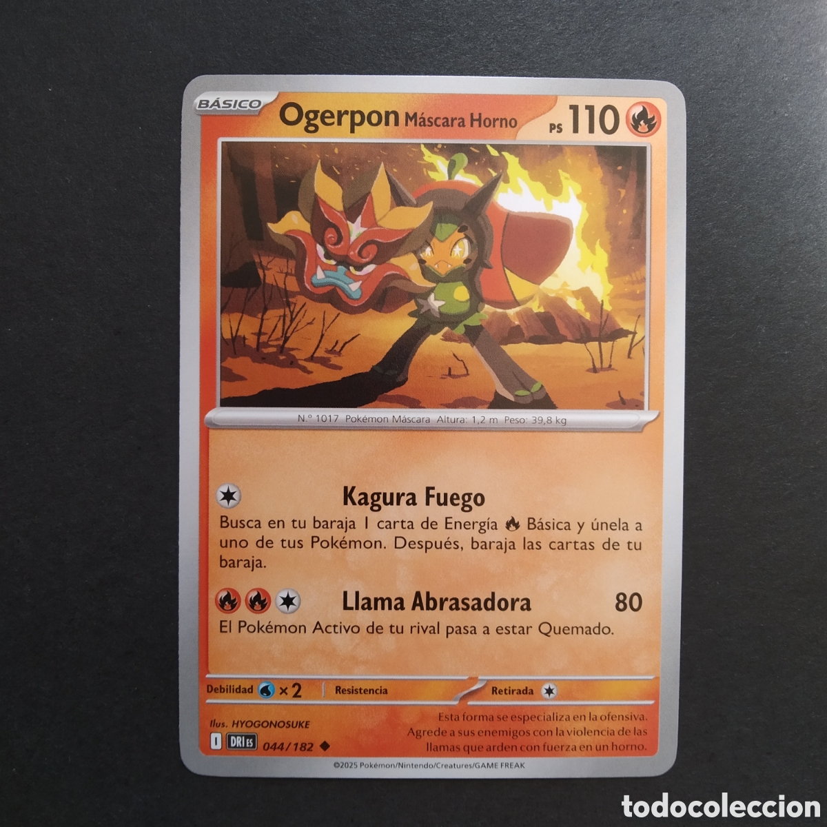 Trading cards: CARTA TCG - N&ordm; 044 - OGERPON M&Aacute;SCARA HORNO - RIVALES PREDESTINADOS - POK&Eacute;MON - EN ESPA&Ntilde;OL