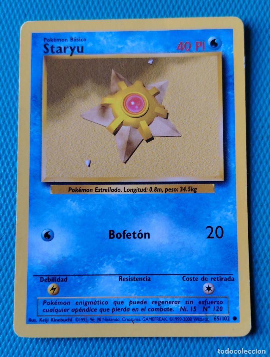 CARTA POKEMON EN ESPAÑOL - PRIMERA EDICION - STARYU 65 / 102 - BASICO - ORIGINAL - USADA -222POK