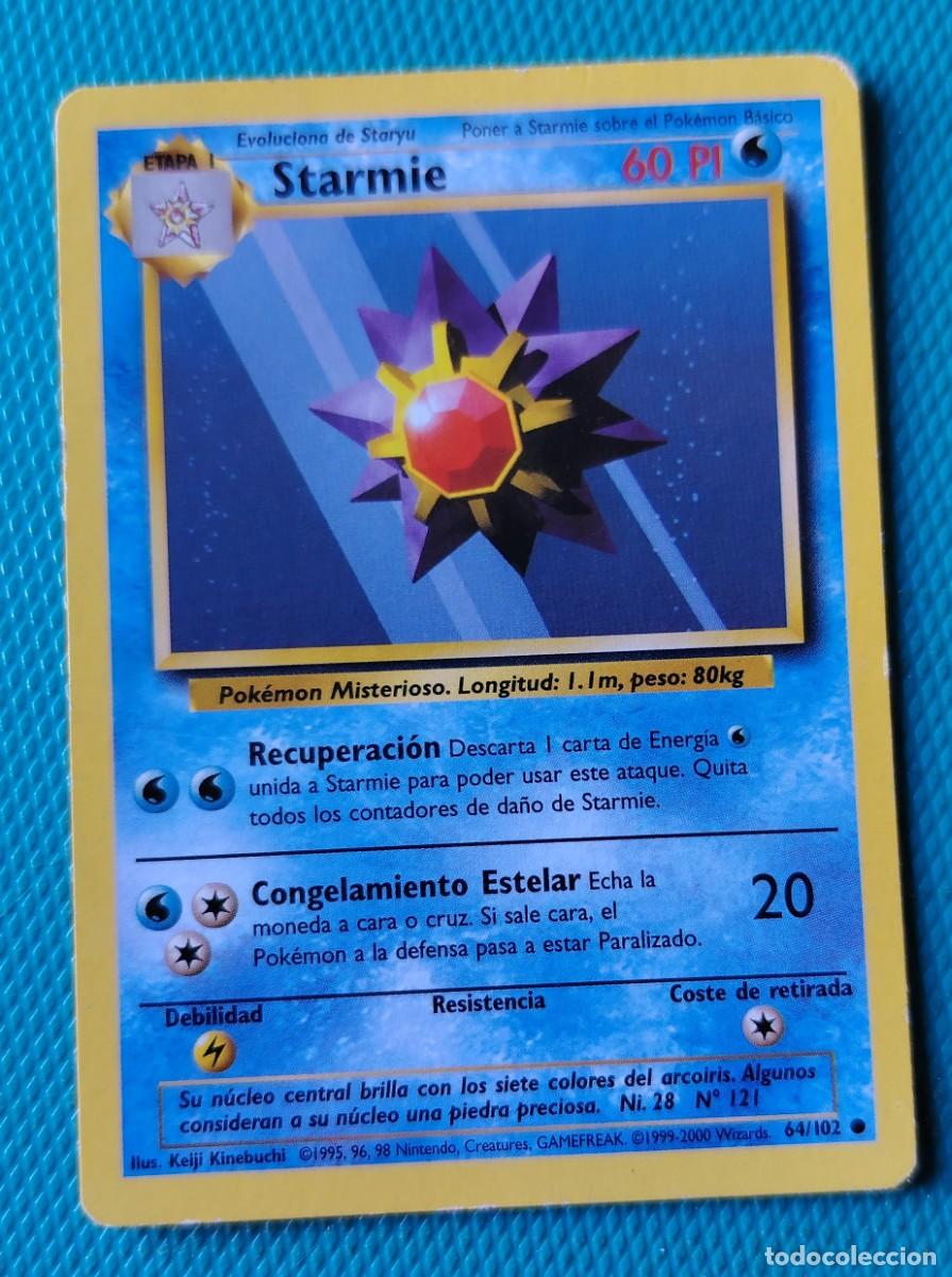 CARTA POKEMON EN ESPAÑOL - PRIMERA EDICION - STARMIE 64 / 102 - ETAPA 1 - ORIGINAL - USADA - 223POK