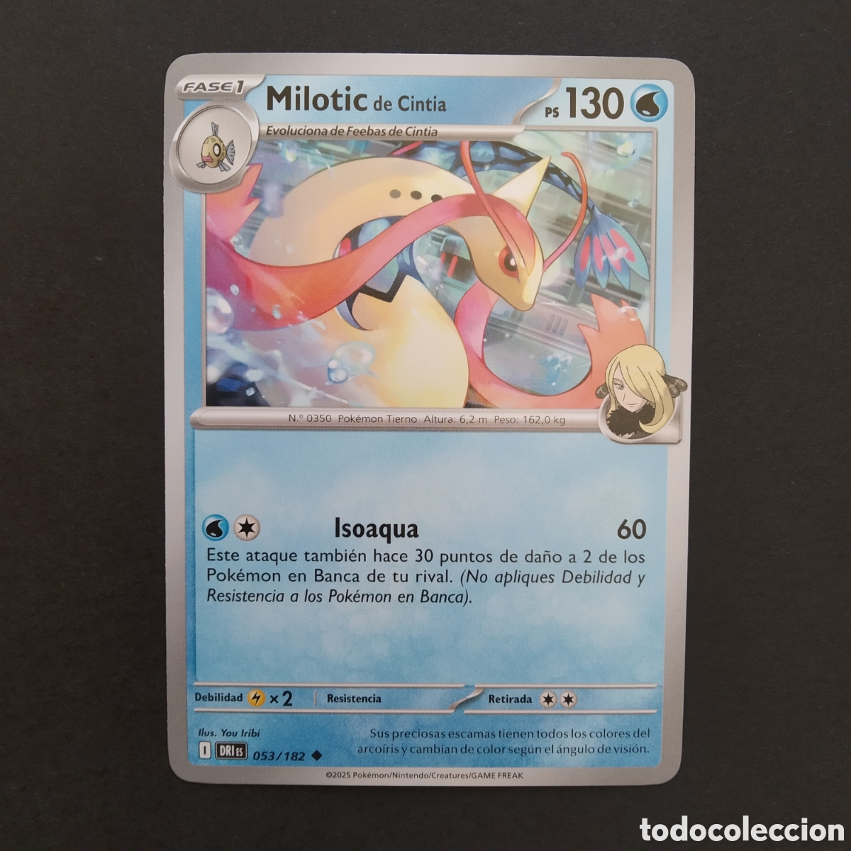 Trading cards: CARTA TCG - N&ordm; 053 - MILOTIC DE CINTIA - RIVALES PREDESTINADOS - POK&Eacute;MON - EN ESPA&Ntilde;OL