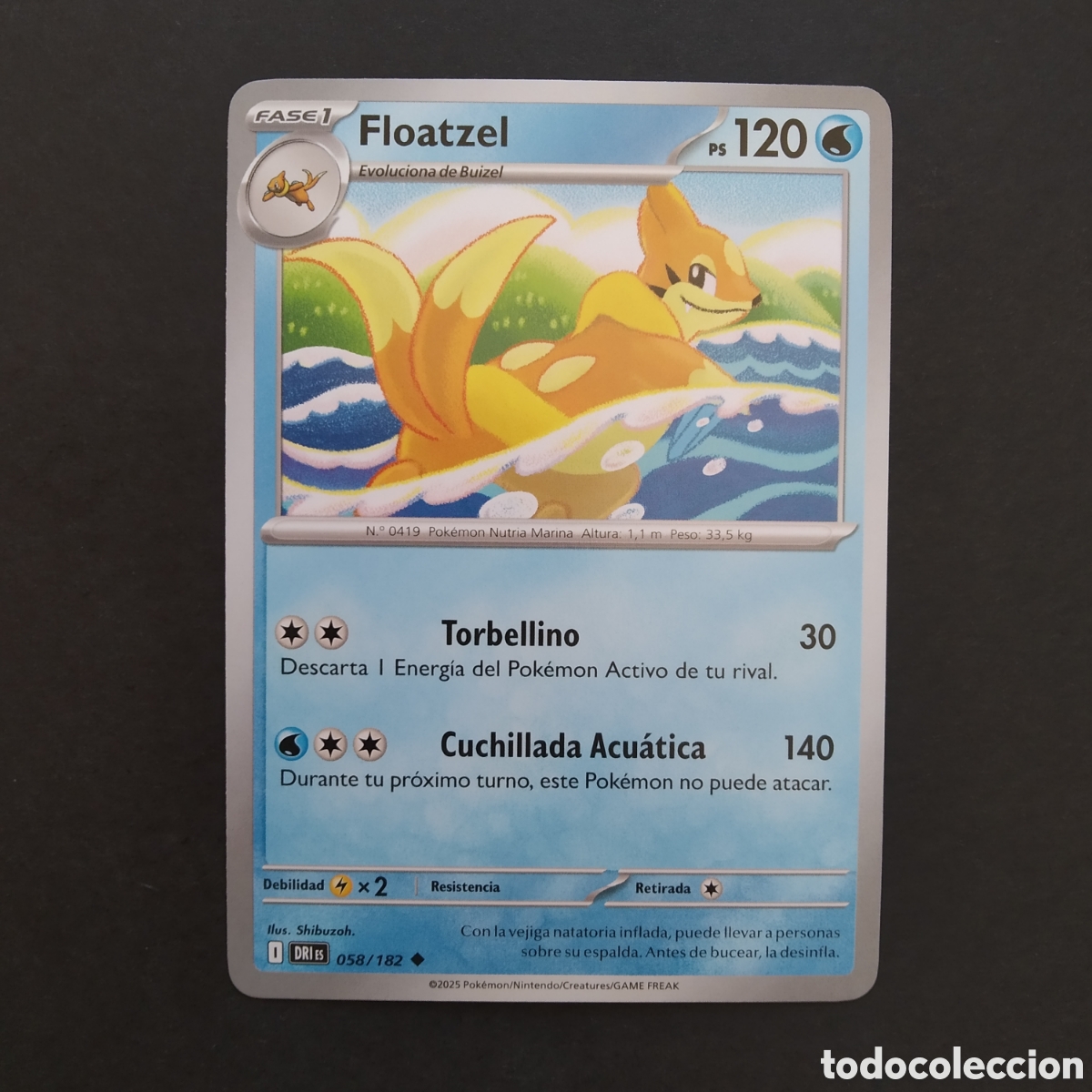 Cartes &agrave; &Eacute;changer: CARTA TCG - N&ordm; 058 - FLOATZEL - RIVALES PREDESTINADOS - POK&Eacute;MON - EN ESPA&Ntilde;OL