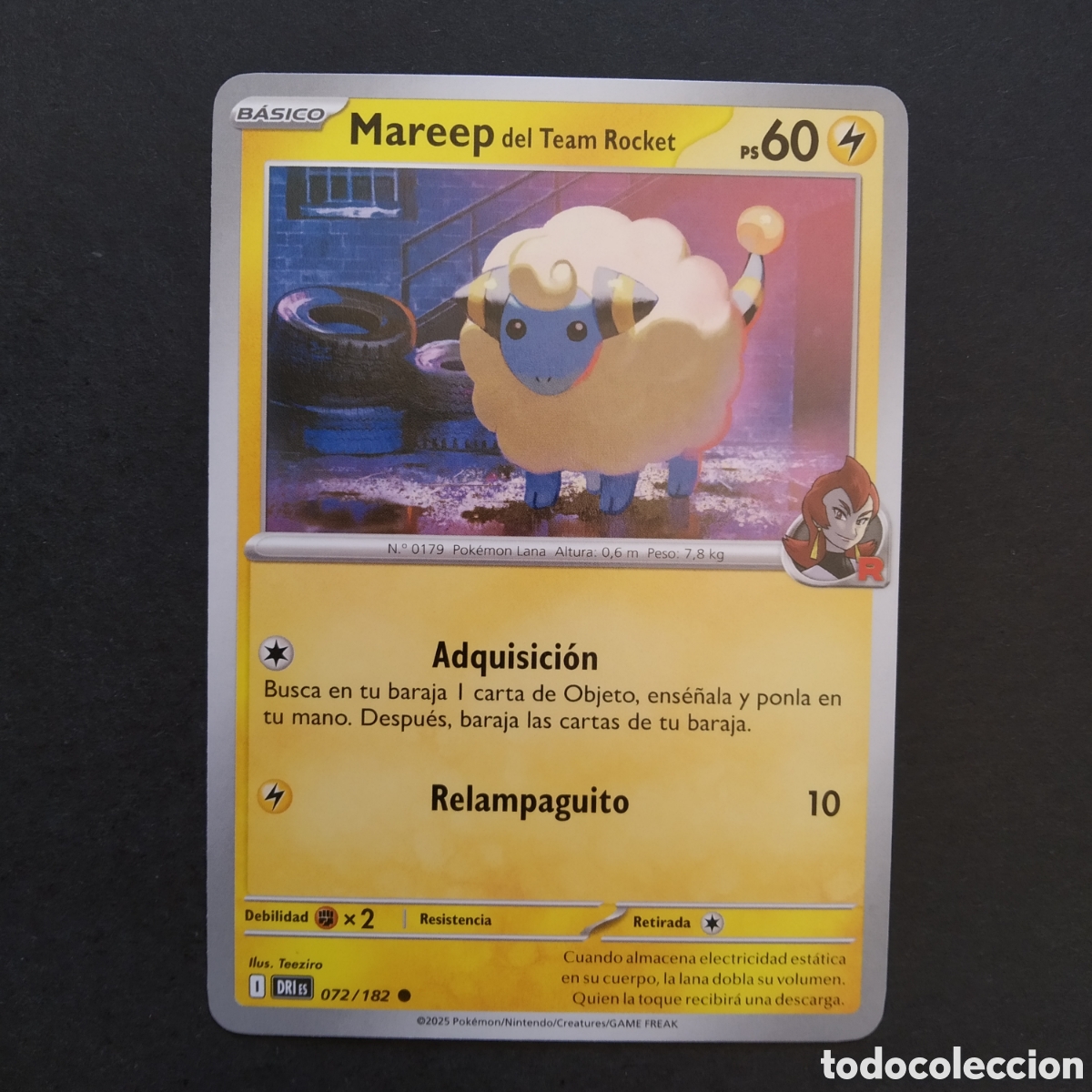 Trading cards: CARTA TCG - N&ordm; 072 - MAREEP DEL TEAM ROCKET - RIVALES PREDESTINADOS - POK&Eacute;MON - EN ESPA&Ntilde;OL