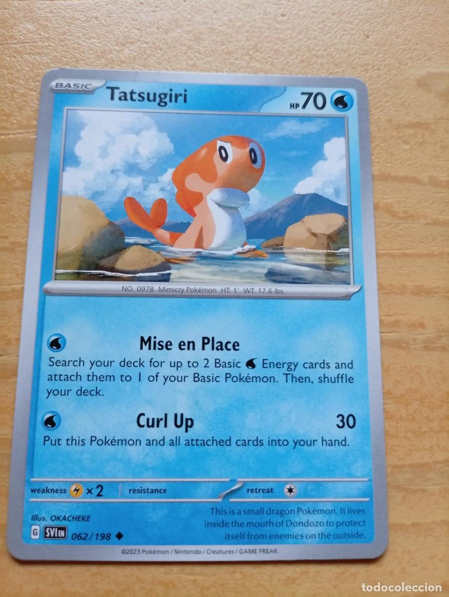 Trading cards: Carta Pok&eacute;mon de Tatsugiri, n&uacute;mero 62/198 de la expansi&oacute;n SV EN. - Tipo: B&aacute;sico - HP: 70 - Habilida
