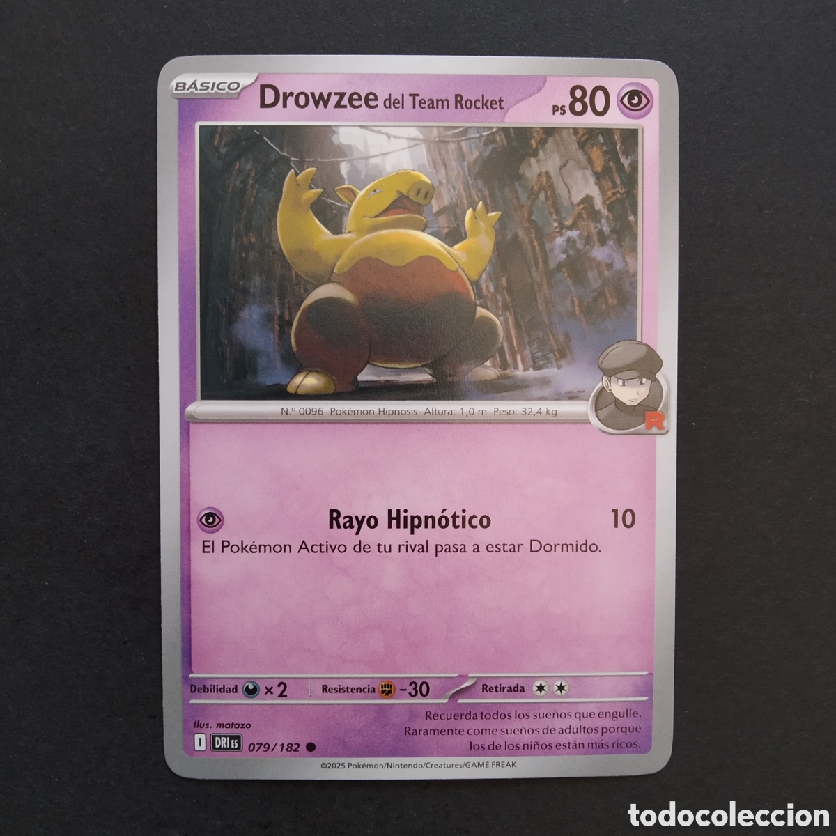 Trading cards: CARTA TCG - N&ordm; 079 - DROWZEE DEL TEAM ROCKET - RIVALES PREDESTINADOS - POK&Eacute;MON - EN ESPA&Ntilde;OL