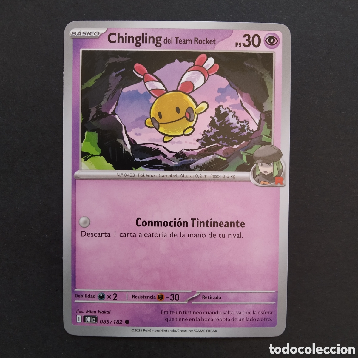 Trading cards: CARTA TCG - N&ordm; 085 - CHINGLING DEL TEAM ROCKET - RIVALES PREDESTINADOS - POK&Eacute;MON - EN ESPA&Ntilde;OL