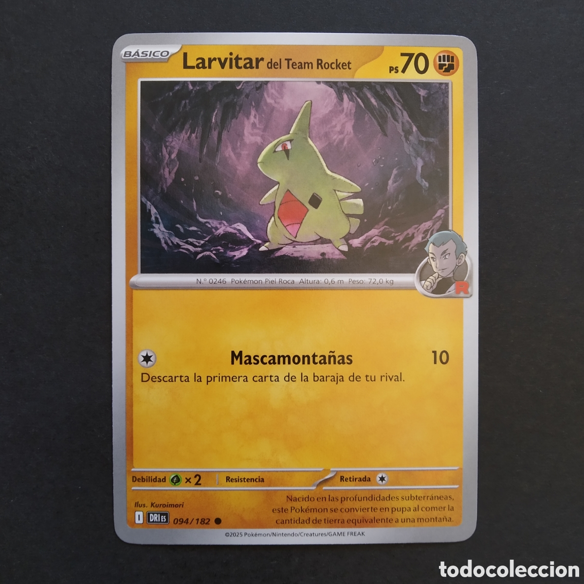 Trading cards: CARTA TCG - N&ordm; 094 - LARVITAR DEL TEAM ROCKET - RIVALES PREDESTINADOS - POK&Eacute;MON - EN ESPA&Ntilde;OL