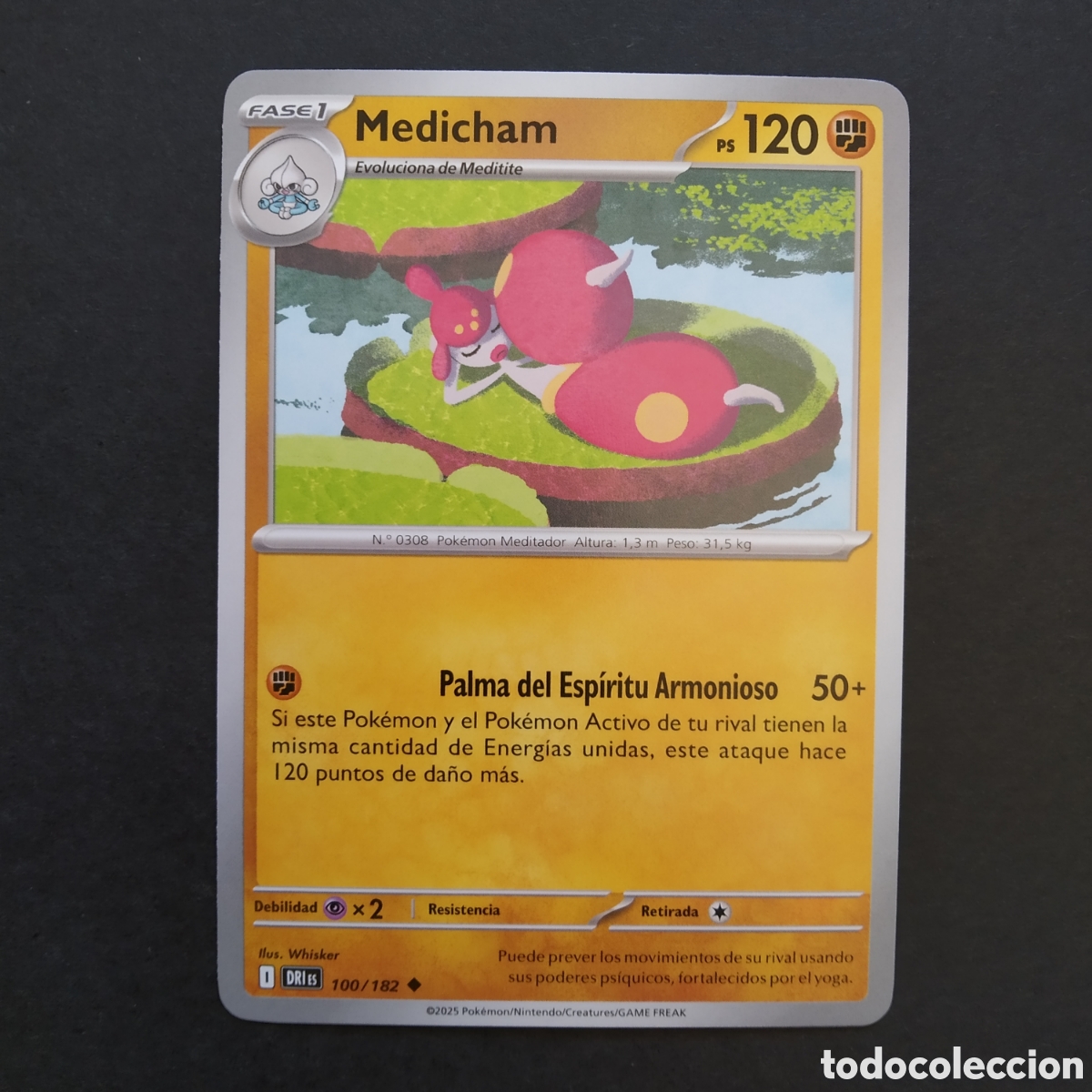 Trading cards: CARTA TCG - N&ordm; 100 - MEDICHAM - RIVALES PREDESTINADOS - POK&Eacute;MON - EN ESPA&Ntilde;OL