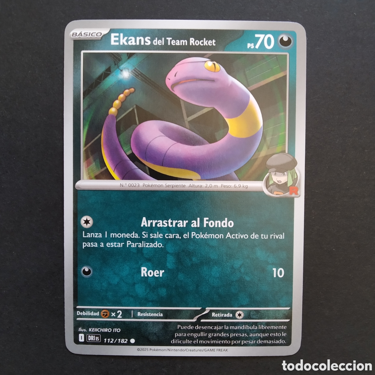 Trading cards: CARTA TCG - N&ordm; 112 - EKANS DEL TEAM ROCKET - RIVALES PREDESTINADOS - POK&Eacute;MON - EN ESPA&Ntilde;OL
