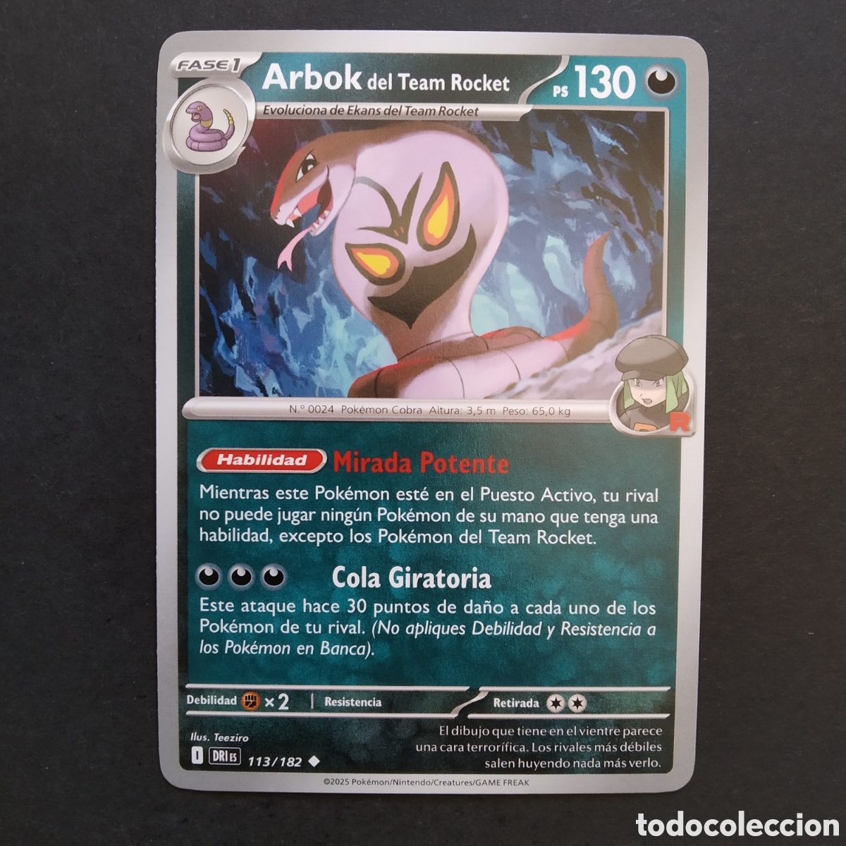 Trading cards: CARTA TCG - N&ordm; 113 - ARBOK DEL TEAM ROCKET - RIVALES PREDESTINADOS - POK&Eacute;MON - EN ESPA&Ntilde;OL