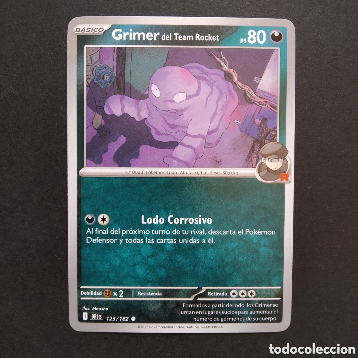 Trading cards: CARTA TCG - N&ordm; 123 - GRIMER DEL TEAM ROCKET - RIVALES PREDESTINADOS - POK&Eacute;MON - EN ESPA&Ntilde;OL