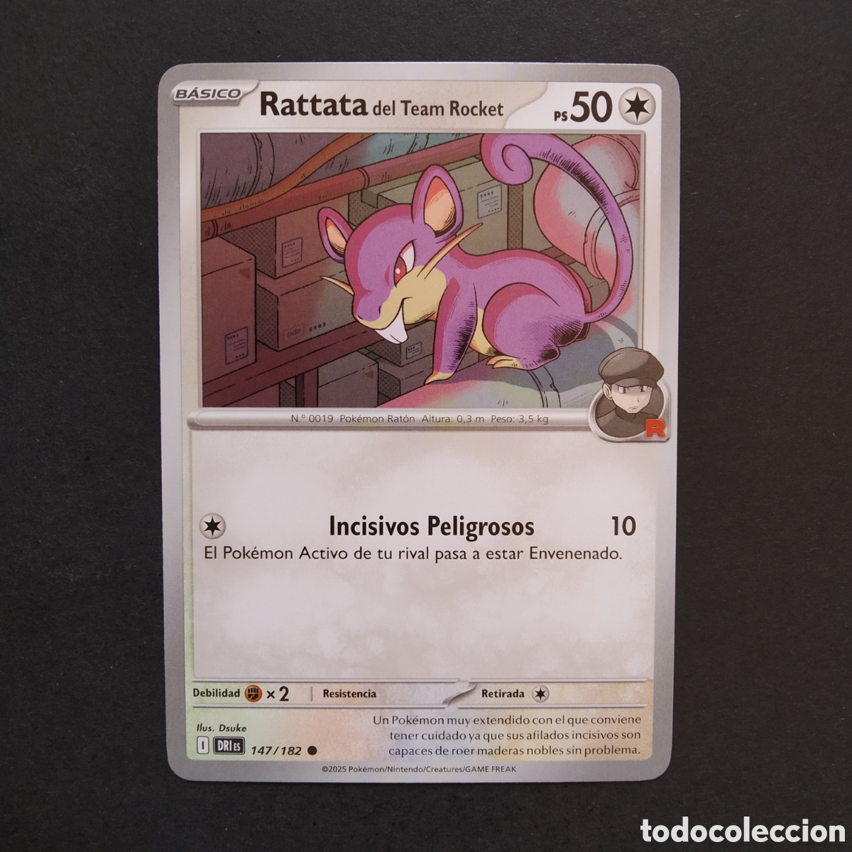 Trading cards: CARTA TCG - N&ordm; 147 - RATTATA DEL TEAM ROCKET - RIVALES PREDESTINADOS - POK&Eacute;MON - EN ESPA&Ntilde;OL