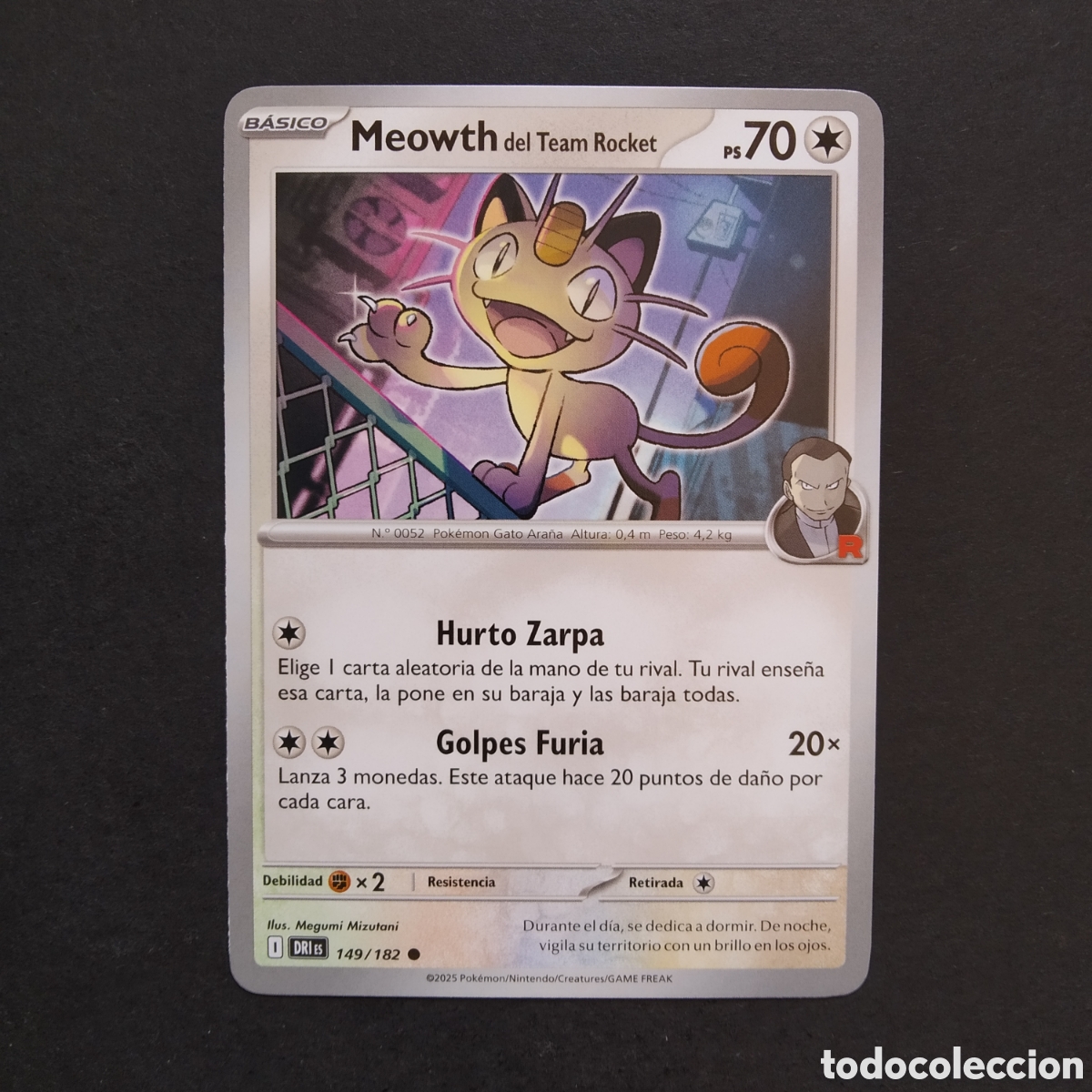 Trading cards: CARTA TCG - N&ordm; 149 - MEOWTH DEL TEAM ROCKET - RIVALES PREDESTINADOS - POK&Eacute;MON - EN ESPA&Ntilde;OL
