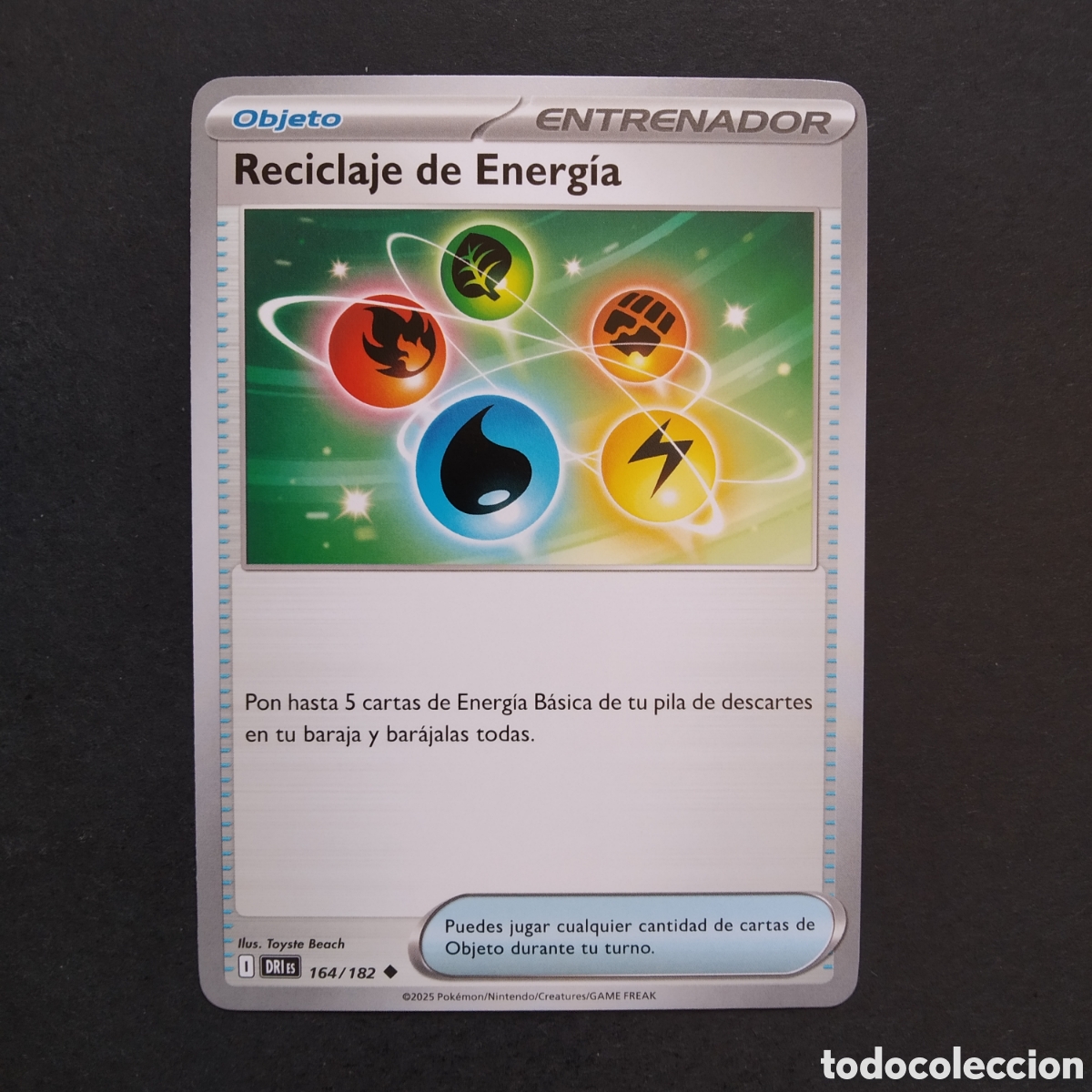 Figurine Collezionabili: CARTA TCG - N&ordm; 164 - RECICLAJE DE ENERG&Iacute;A - RIVALES PREDESTINADOS - POK&Eacute;MON - EN ESPA&Ntilde;OL