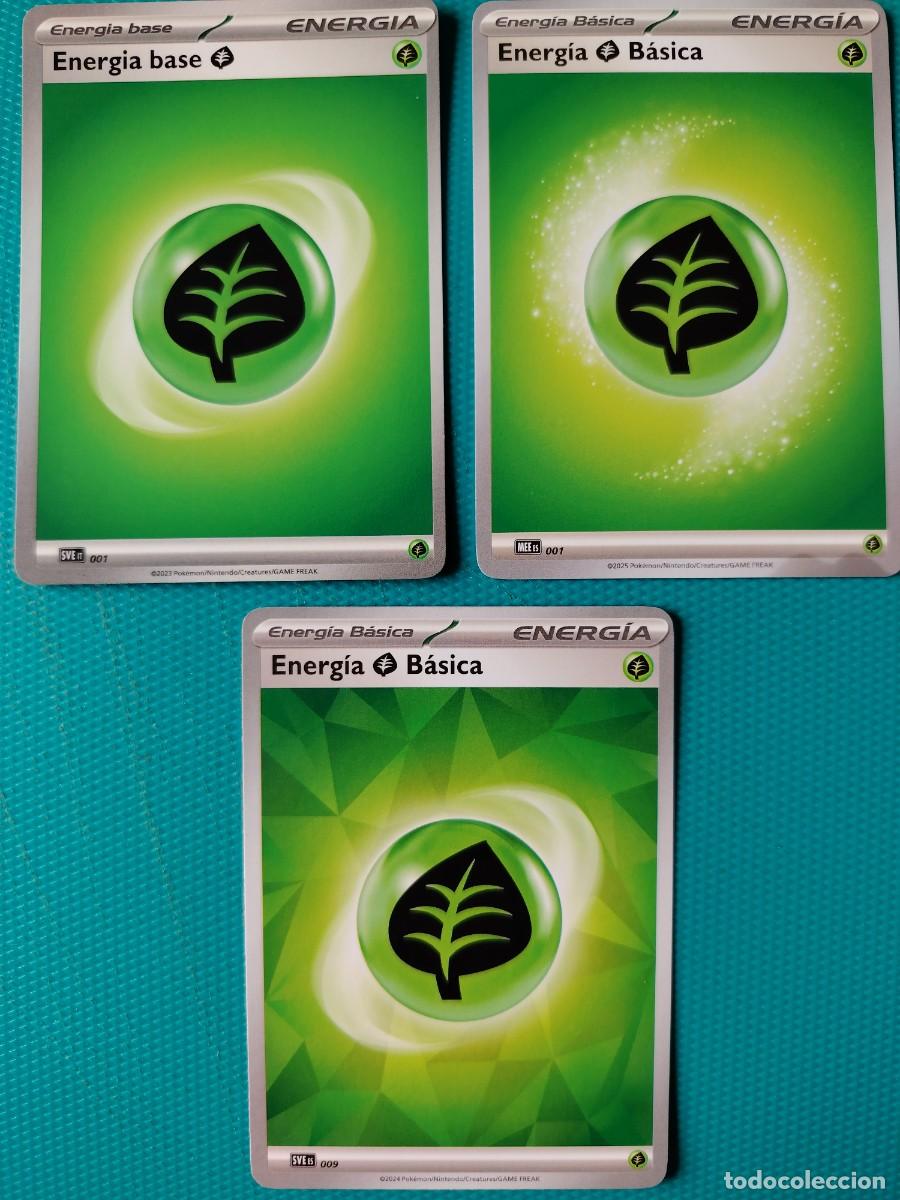 Trading cards: 3 CARTAS POKEMON EN ESPA&Ntilde;OL - ENERGIA 001 Y 009 - BASICA - ORIGINALES - NUEVAS MD MINT