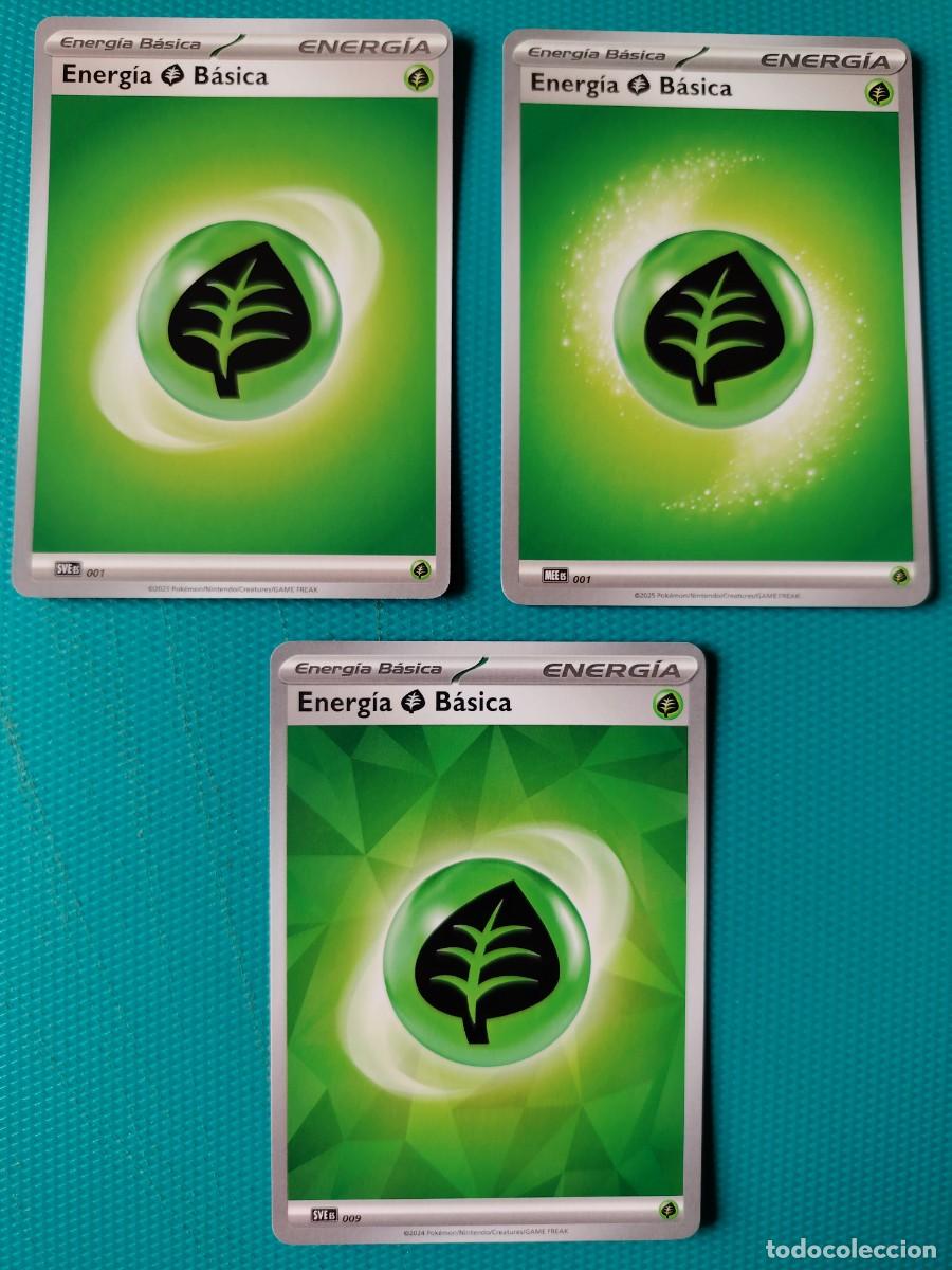 Trading cards: 3 CARTAS POKEMON EN ESPA&Ntilde;OL - ENERGIA 001 Y 009 - BASICA - ORIGINALES - NUEVAS MD MINT