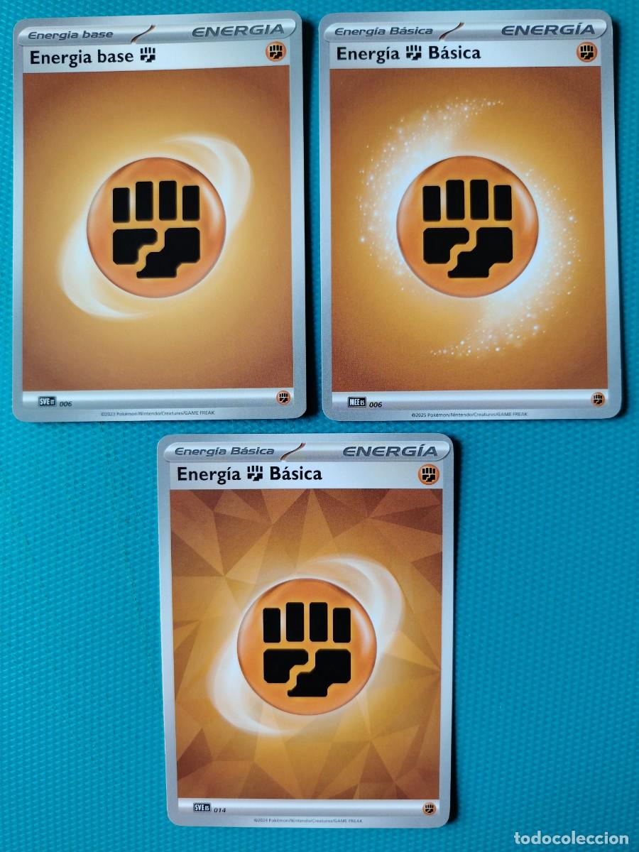 Trading cards: 3 CARTAS POKEMON EN ESPA&Ntilde;OL - ENERGIA 006 Y 014 - BASICA - ORIGINALES - NUEVAS MD MINT