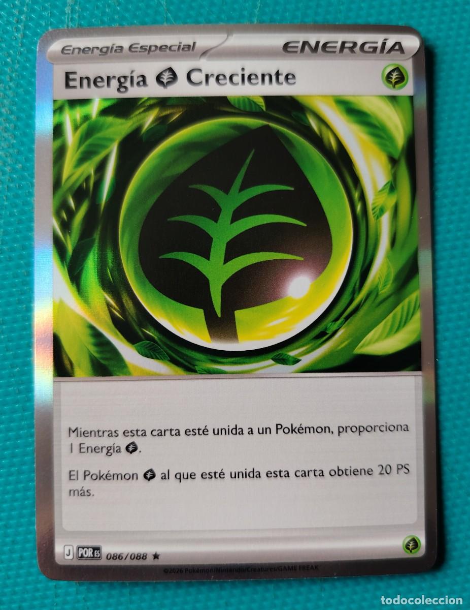 Trading cards: CARTA POKEMON EN ESPA&Ntilde;OL - ENERGIA CRECIENTE 086 / 088 - ESPECIA - RARA * - ORIGINAL - NUEVA MD MINT