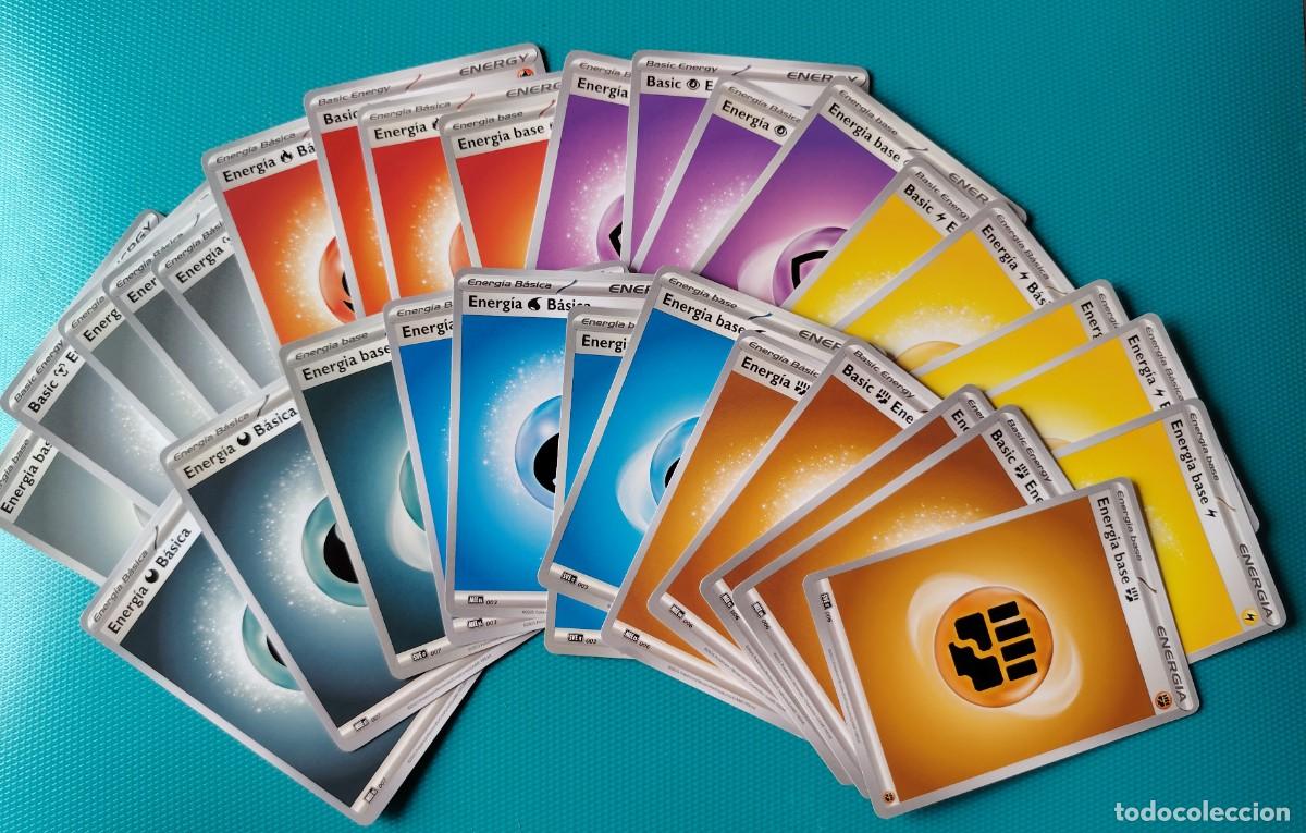 Trading cards: LOTE 30 CARTAS POKEMON EN ESPA&Ntilde;OL - ENERGIA - BASICAS - ORIGINALES - NUEVA MD MINT - 286HDY